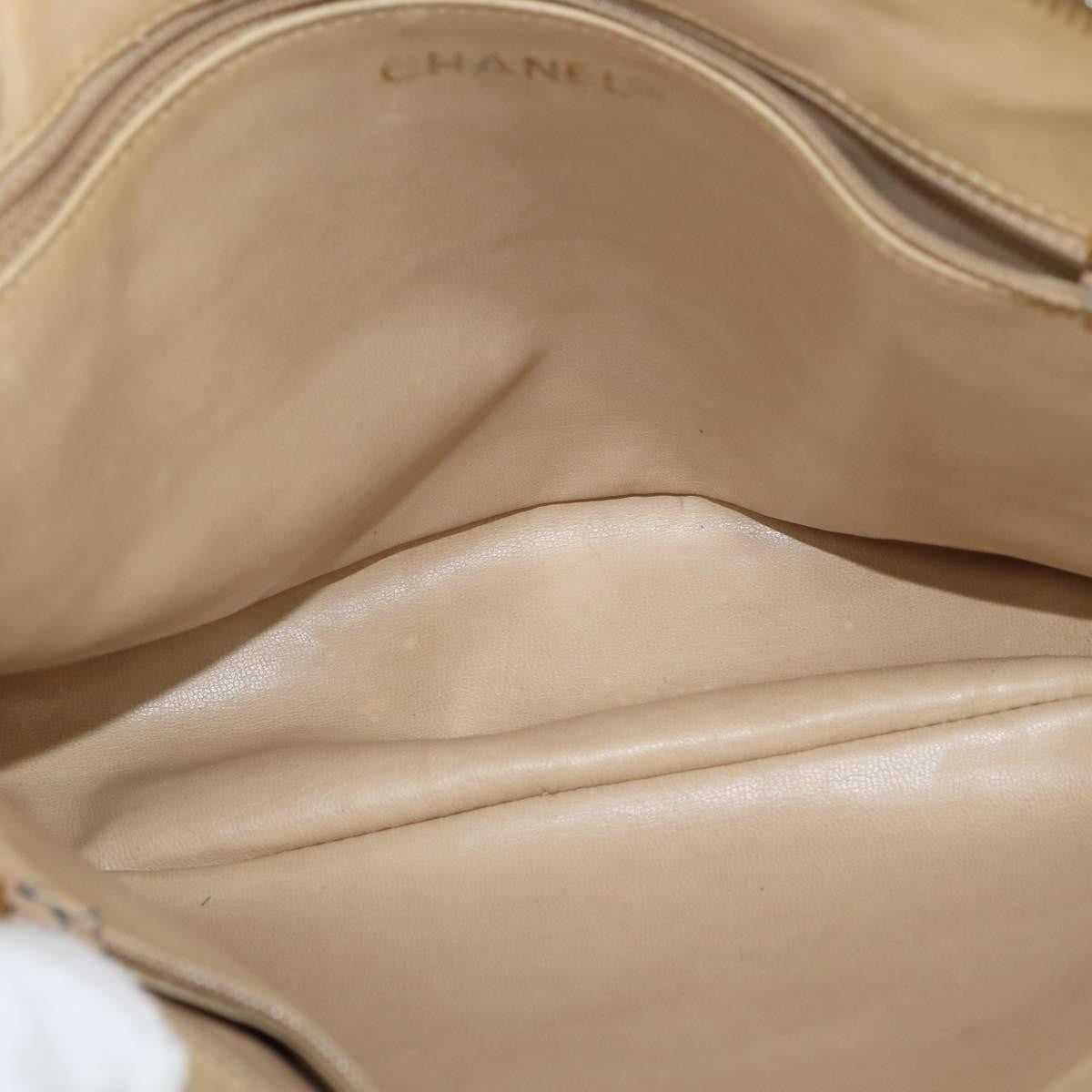 Chanel Vintage Zip Chain Quilted Lambskin Brown Leather Shoulder Bag Bag (Pre-Owned)