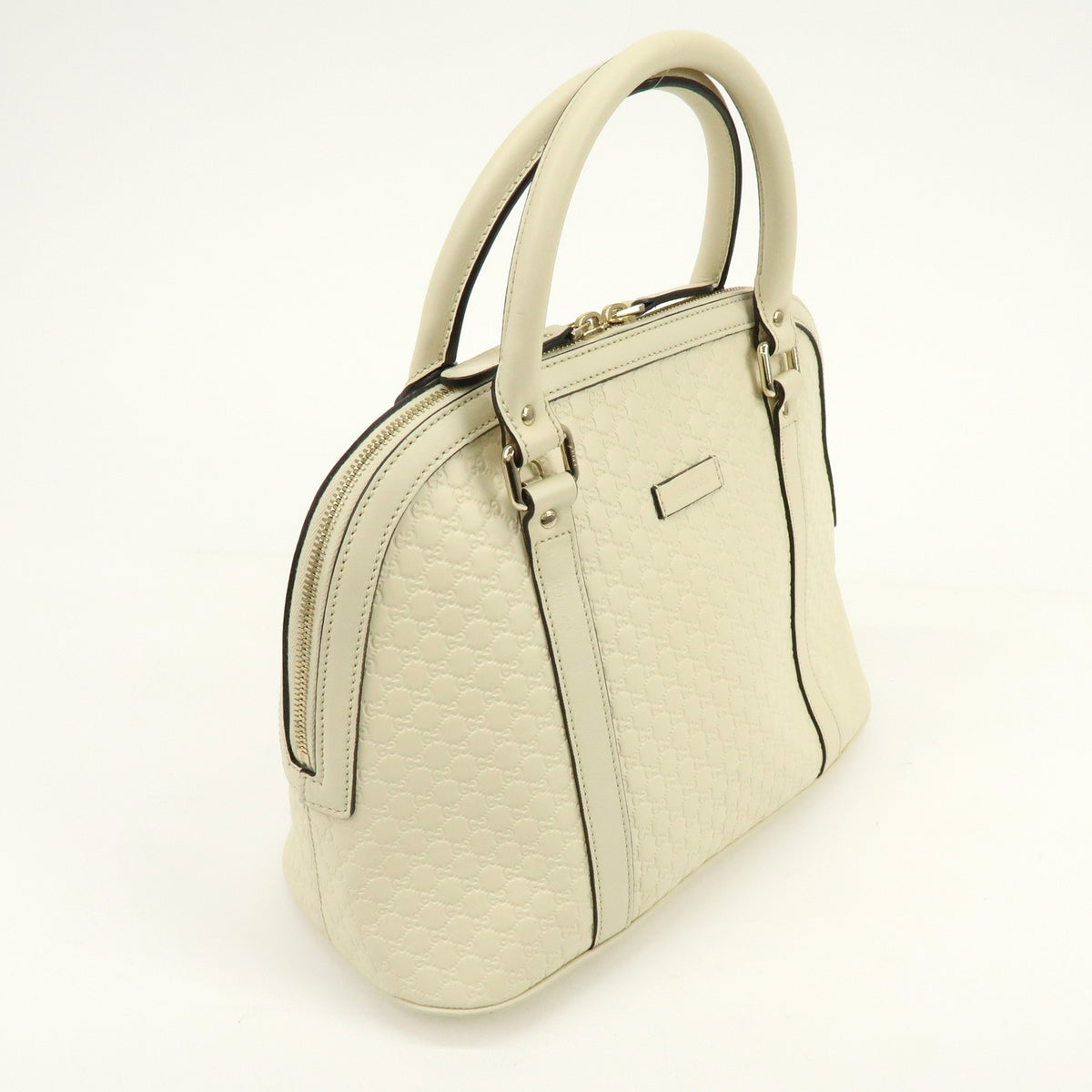 Gucci Convertible Dome Satchel Microguccissima Leather Beige Leather Handbag (Pre-Owned)