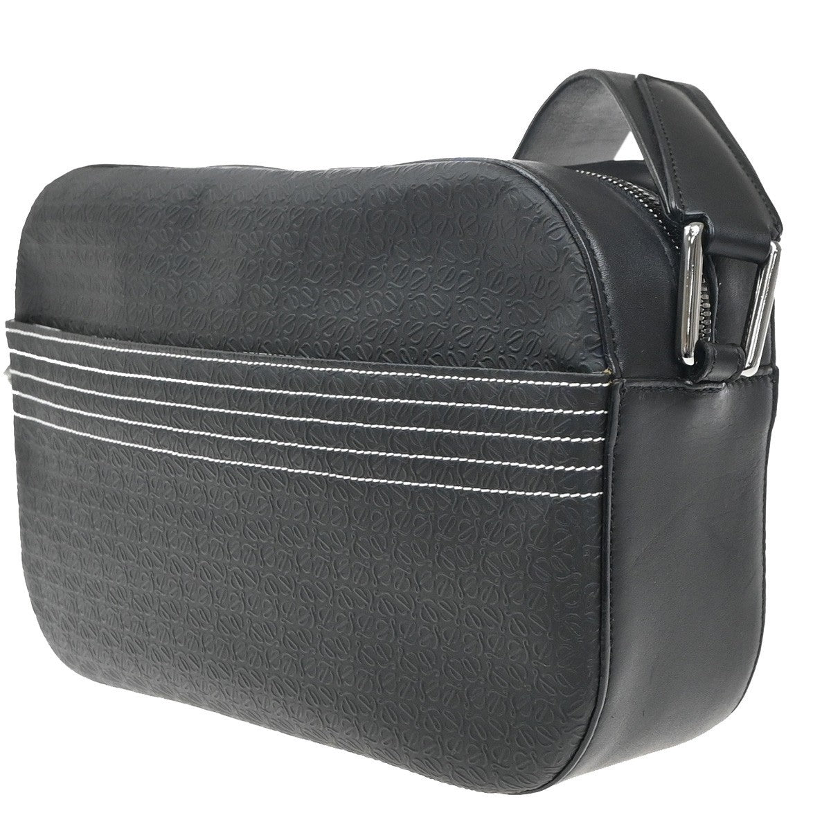 Loewe Anagram Leather Black Pvc Shoulder Bag Bag (Pre-Owned)