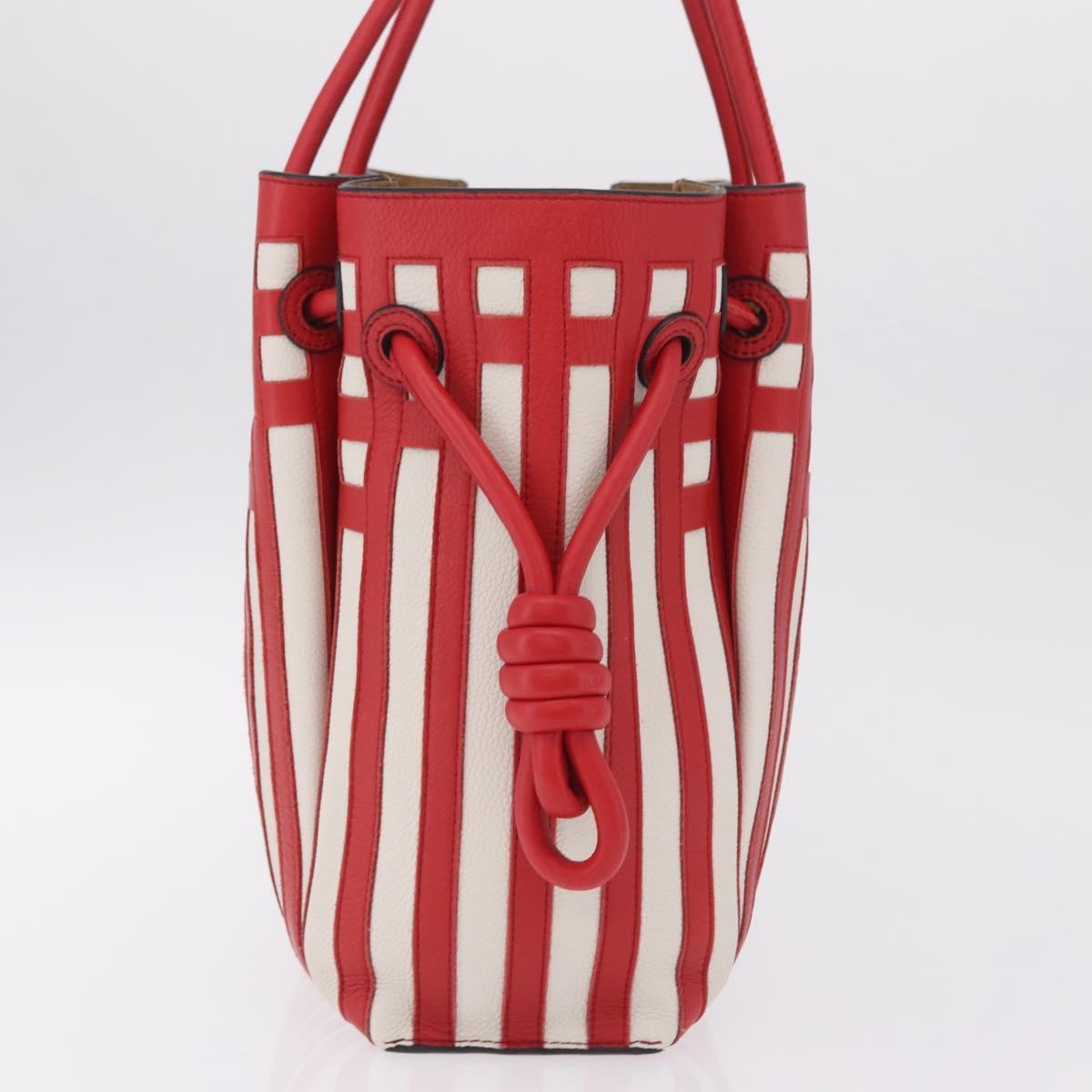 Loewe Flamenco Knot Patchwork Leather Red Leather Handbag (Pre-Owned)