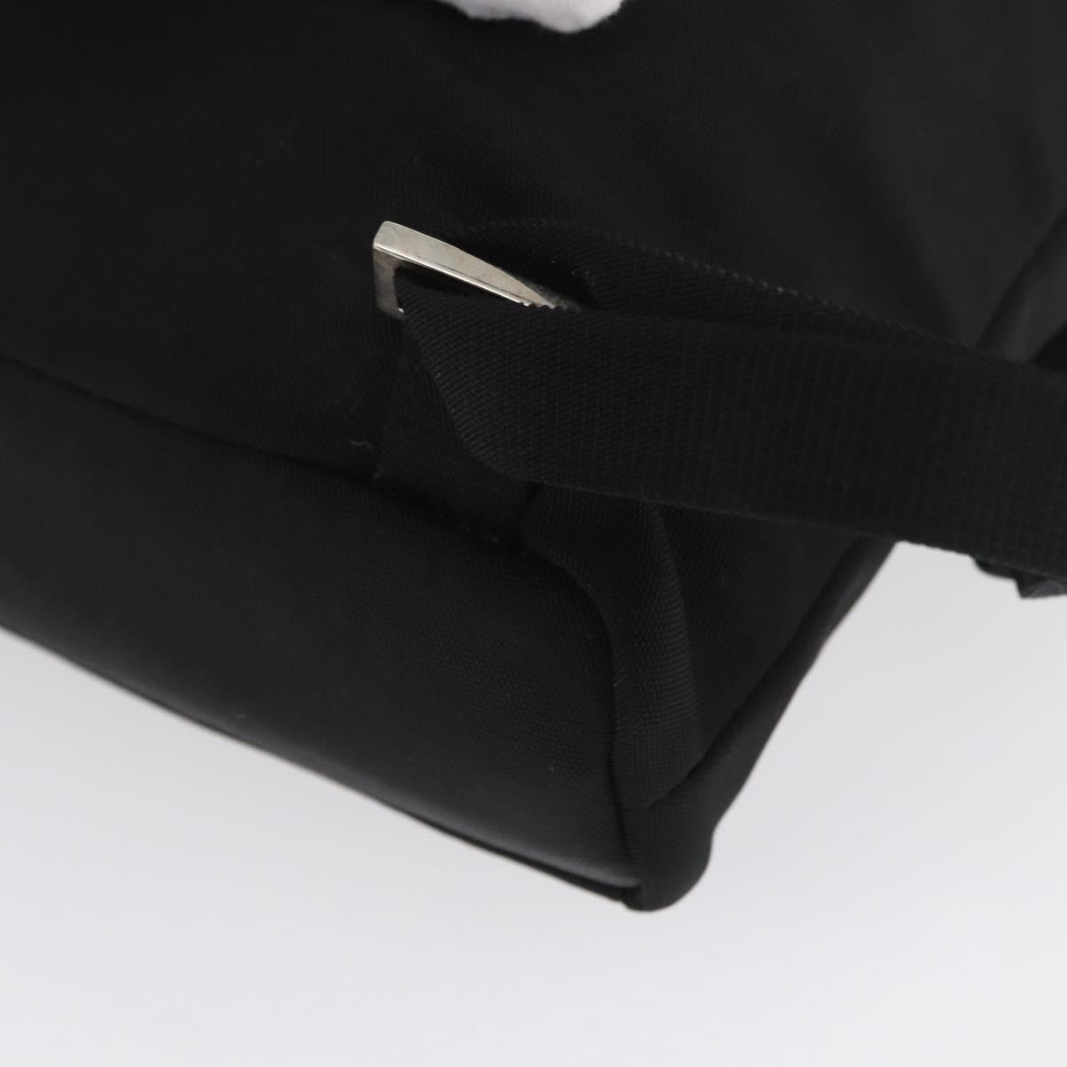 Gucci Vintage Flap Nylon Black Nylon Backpack Bag (Pre-Owned)