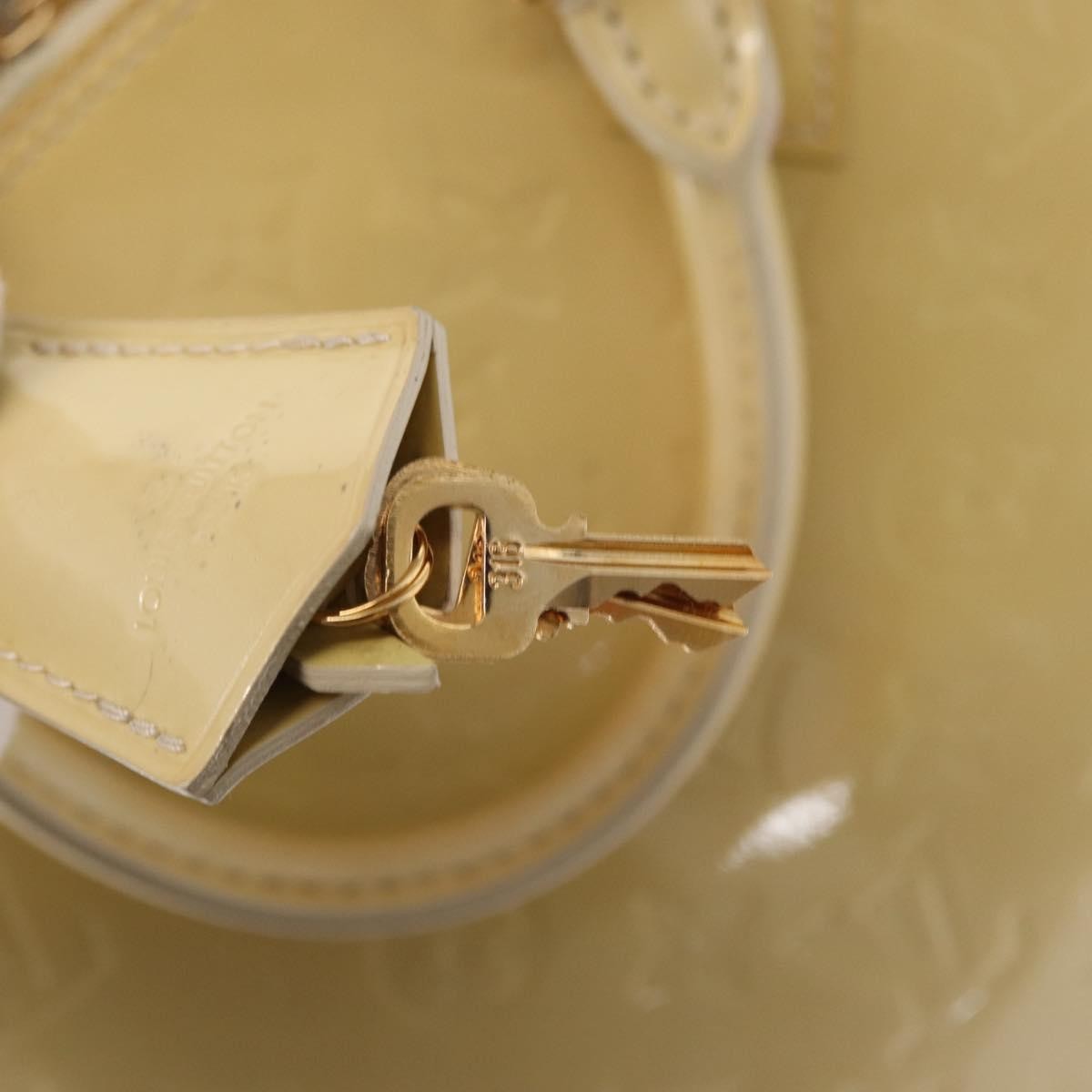 Louis Vuitton Alma Patent Leather Beige Patent_Leather Handbag (Pre-Owned)