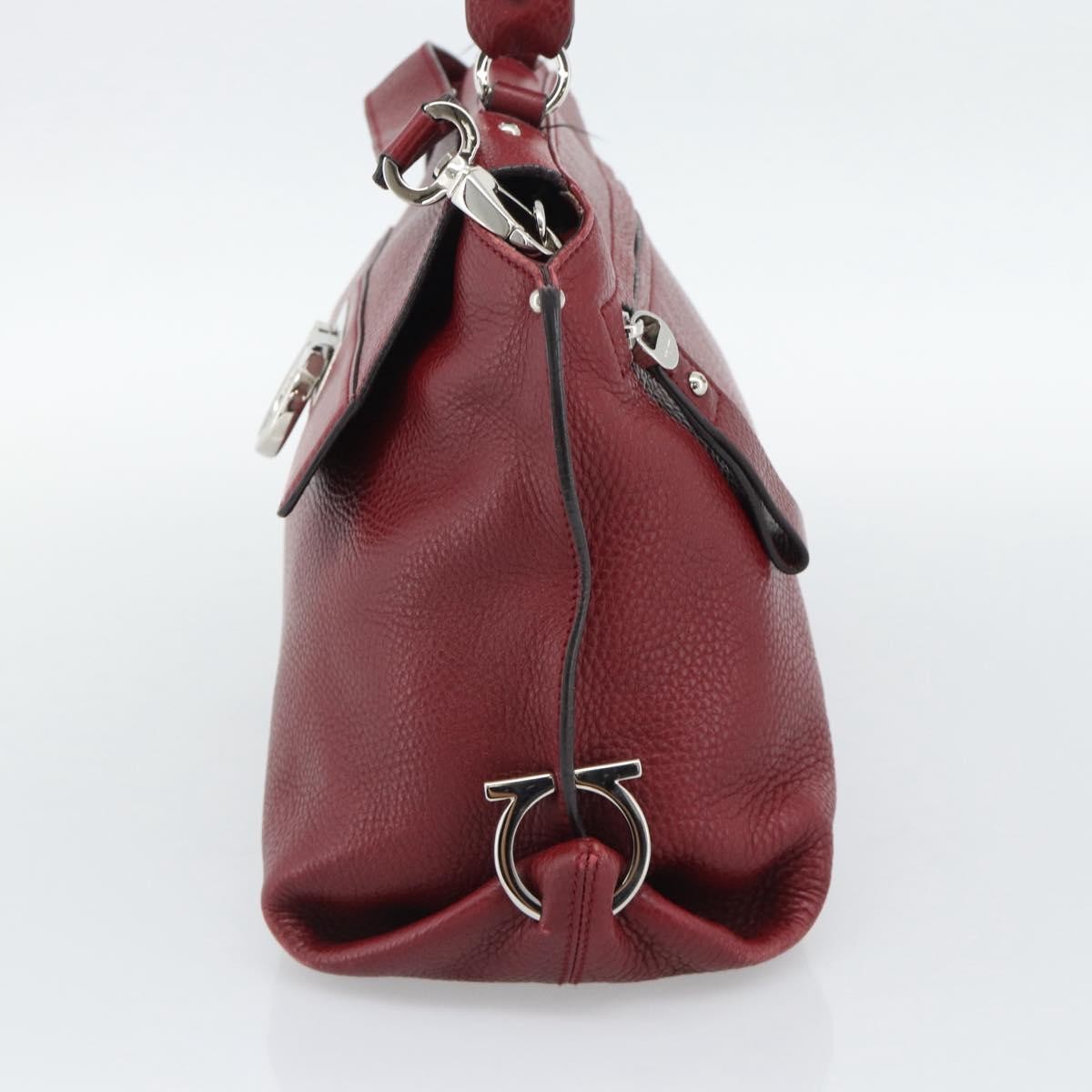 Salvatore Ferragamo Sofia Satchel Leather Red Leather Handbag (Pre-Owned)
