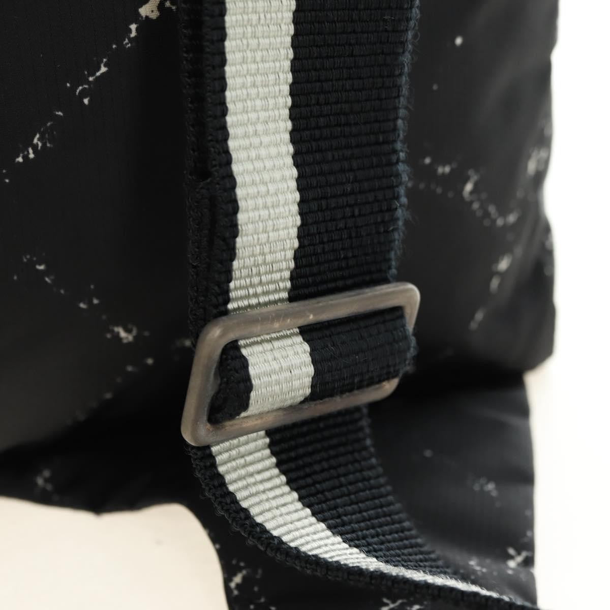 Chanel Travel Line Lock Printed Nylon Black Nylon Backpack Bag (Pre-Owned)