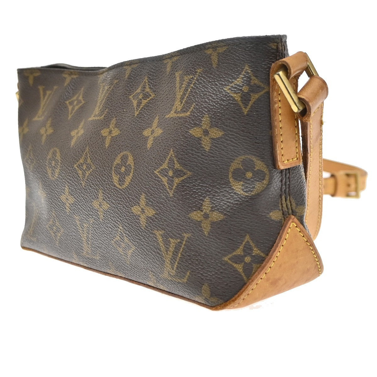 Louis Vuitton Trotteur Monogram Canvas Brown Canvas Handbag (Pre-Owned)