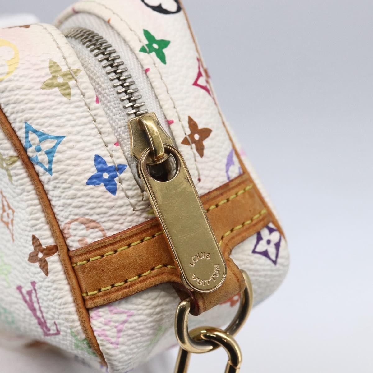 Louis Vuitton Wapity Trousse Monogram Multicolor White Canvas Clutche & Pouche Bag (Pre-Owned)