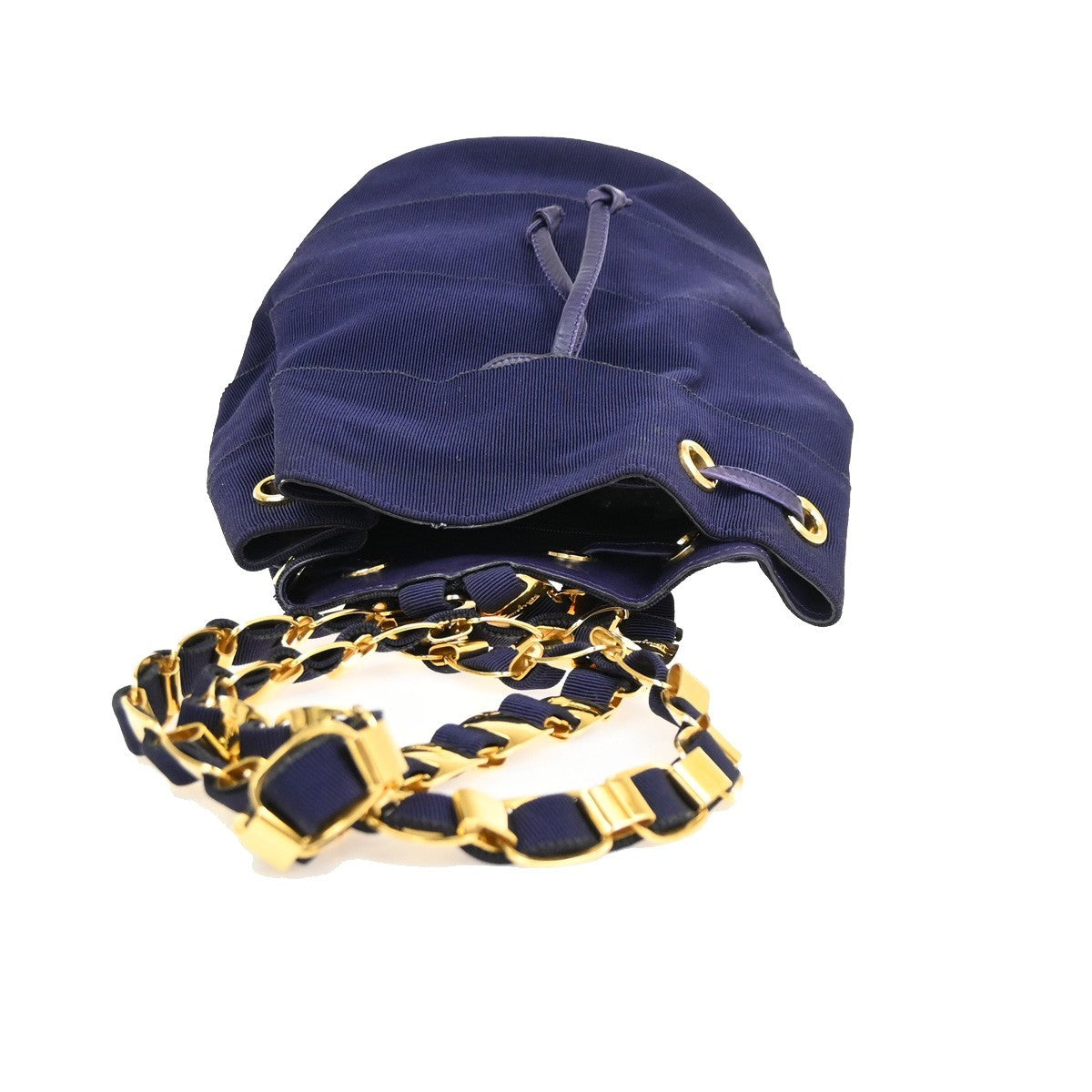 Salvatore Ferragamo Vara Chain Canvas Purple Canvas Backpack Bag (Pre-Owned)