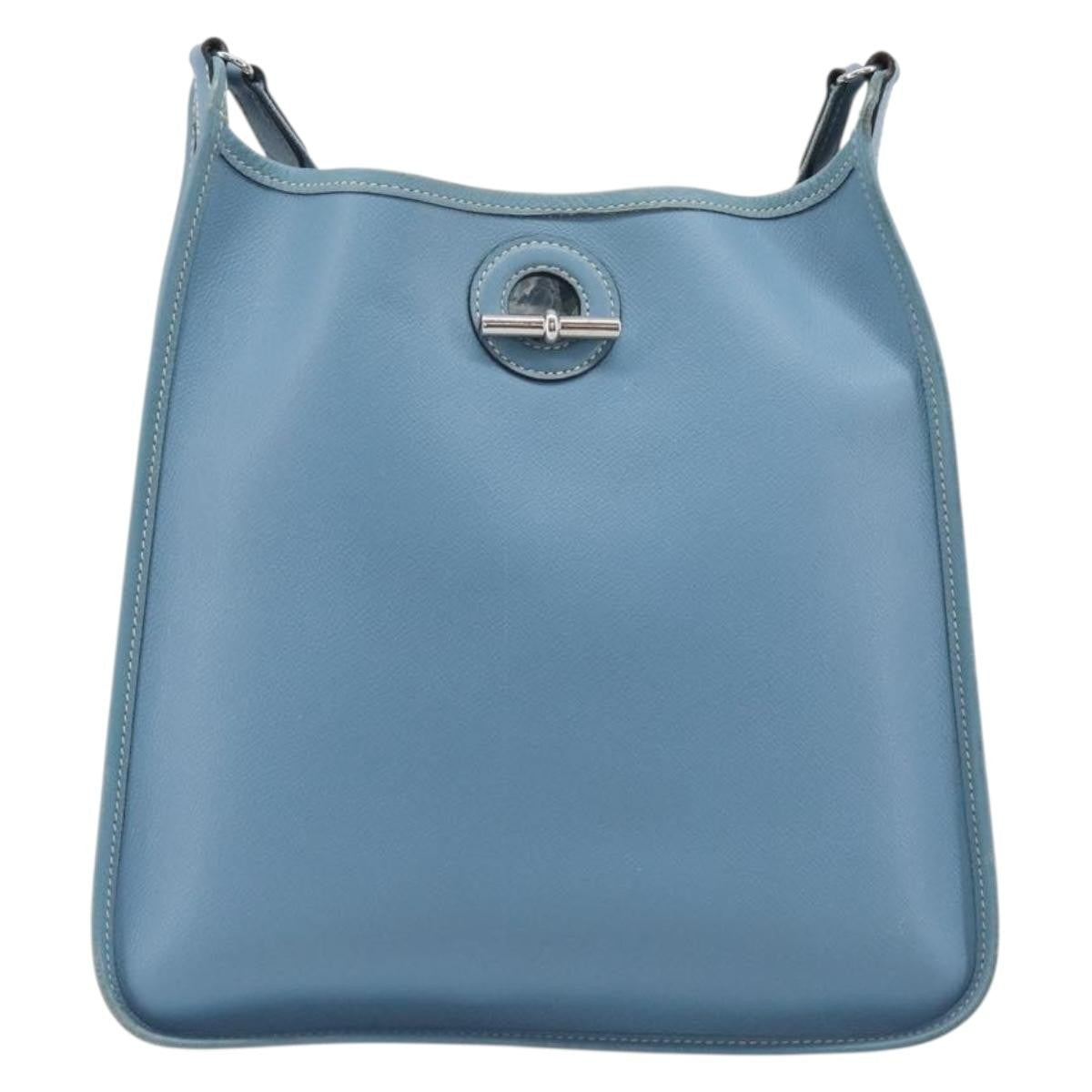 Hermes Vespa Courchevel Blue Leather Shoulder Bag Bag (Pre-Owned)