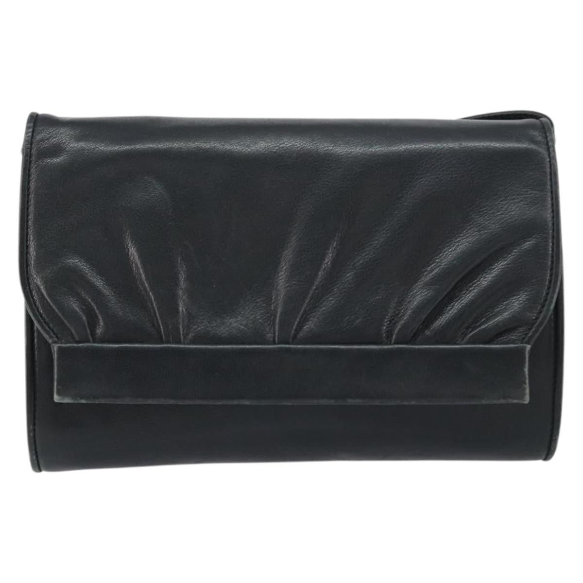 Gucci Vintage Leather Black Leather Shoulder Bag Bag (Pre-Owned)
