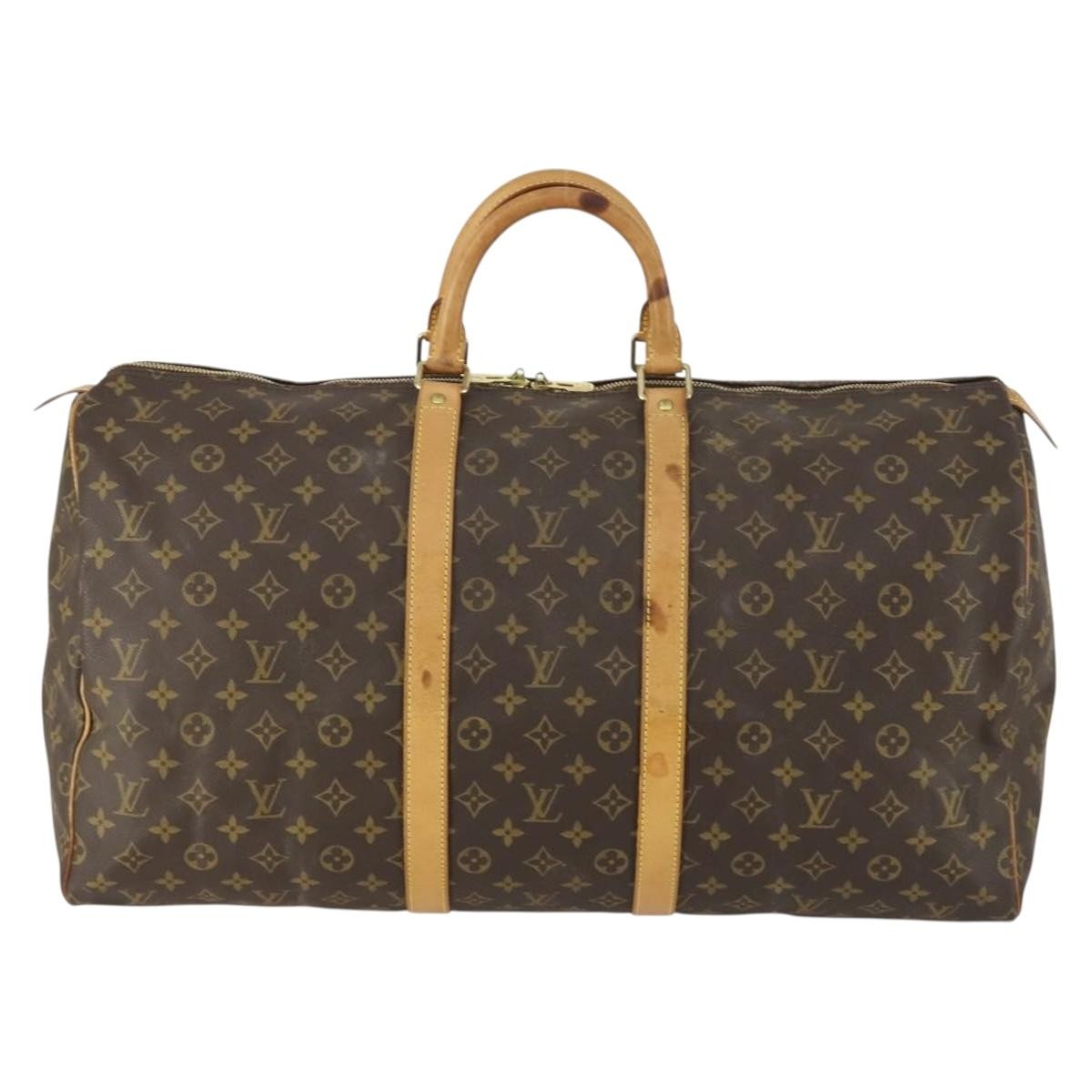 Louis Vuitton Keepall Monogram Canvas Brown Canvas Travel Bag Bag (Pre-Owned)