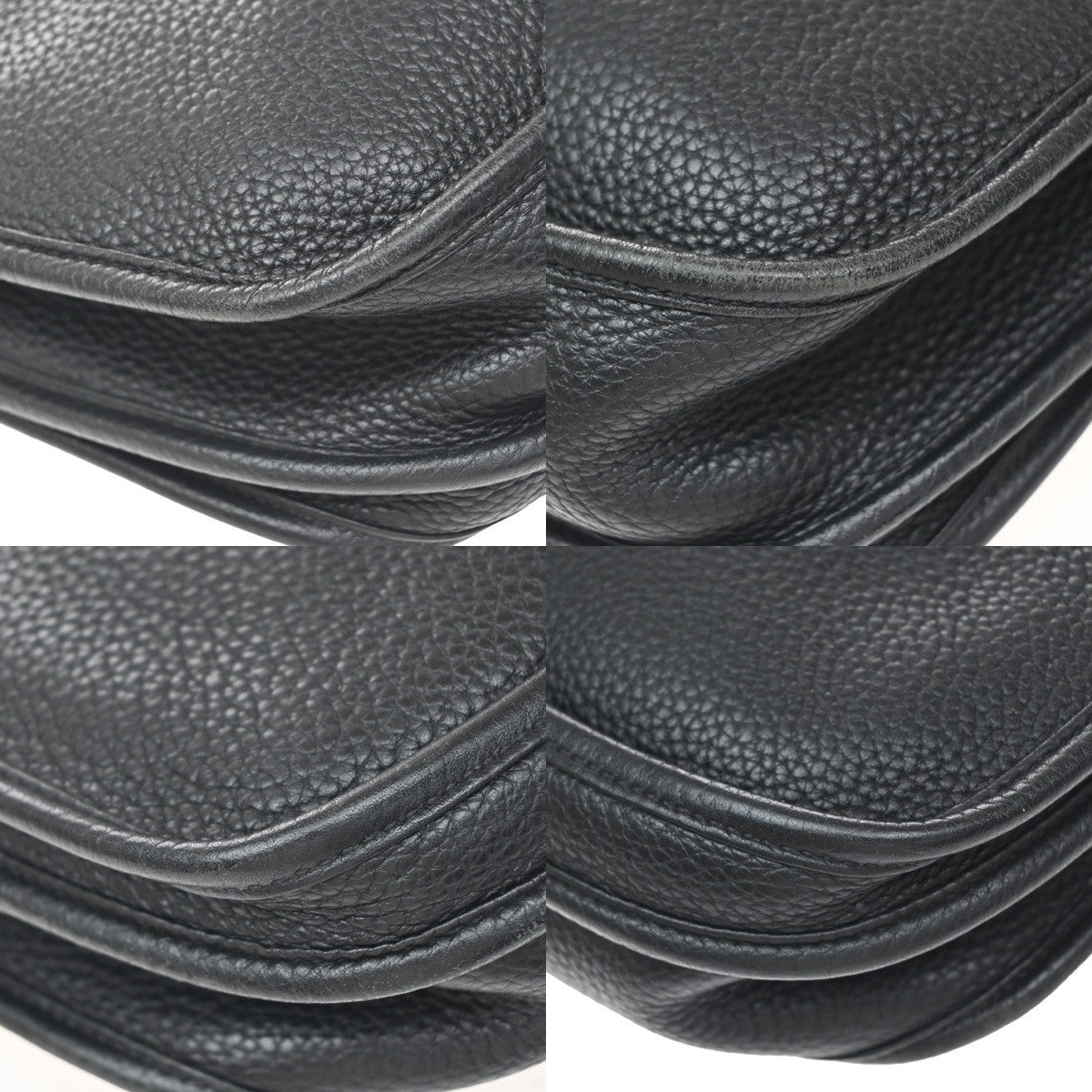 Hermes Evelyne Bag Gen Iii Clemence Black Leather Shoulder Bag Bag (Pre-Owned)