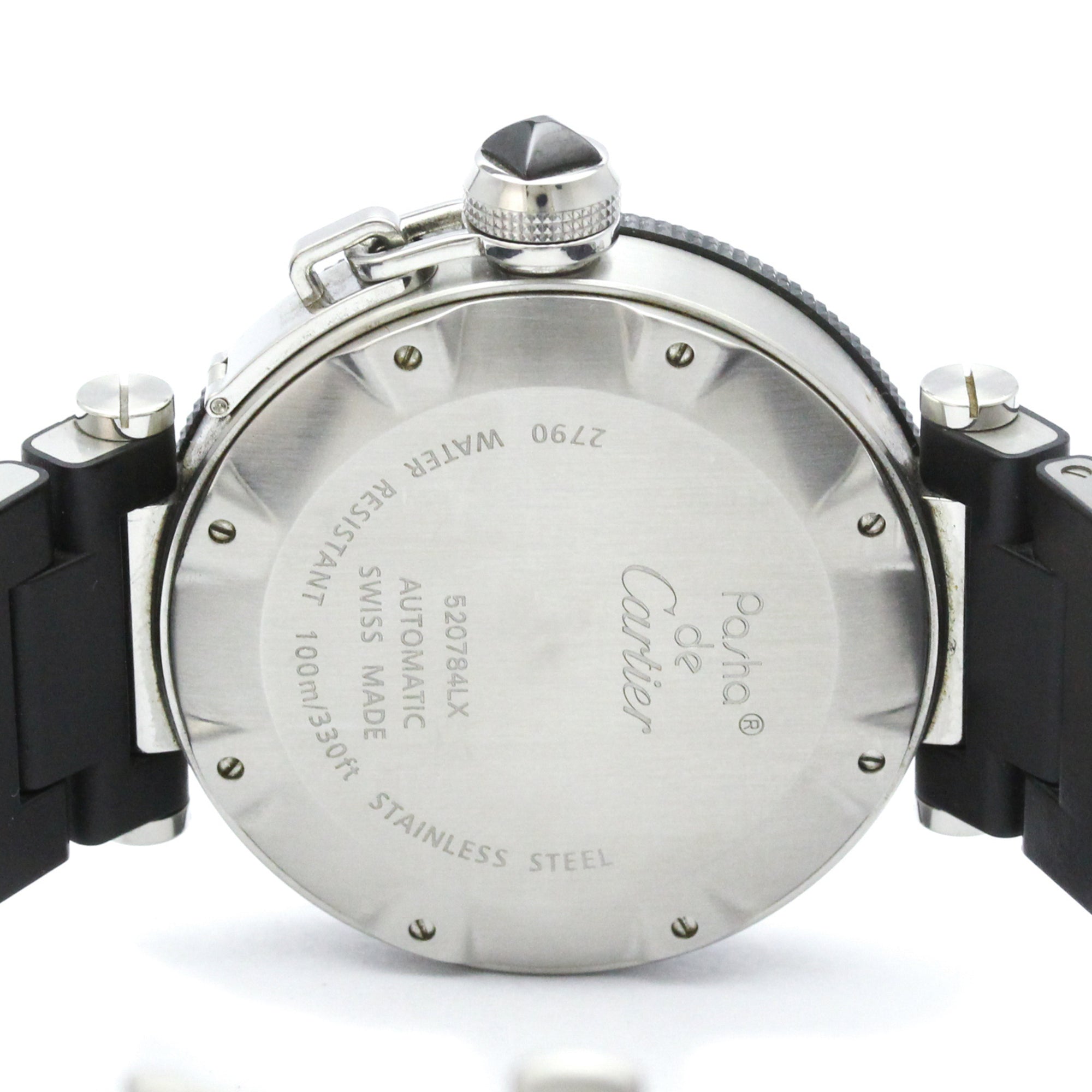Cartier Pasha Seatimer Automatic Stainless Steel And Rubber Watch (Pre-Owned)