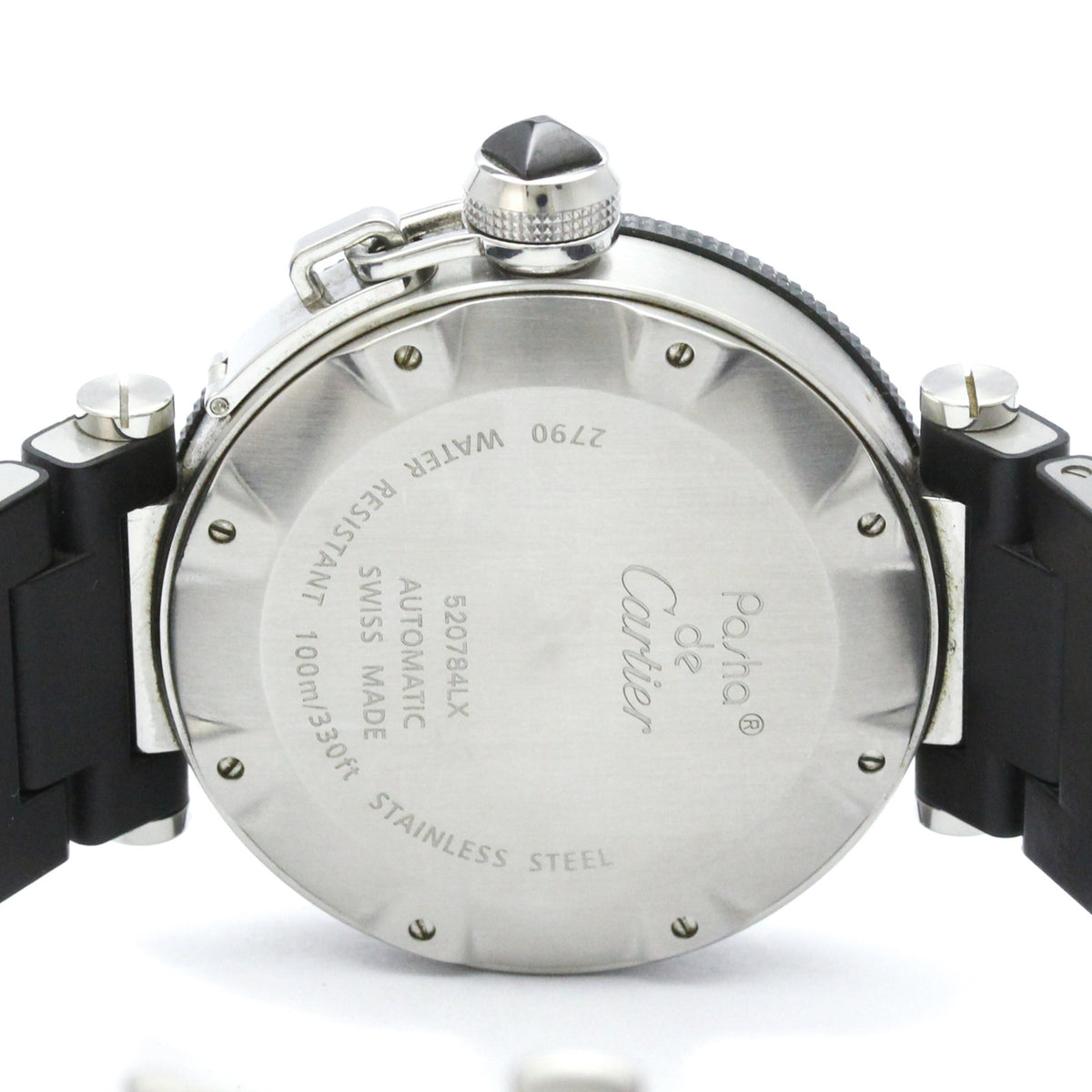 Cartier Pasha Seatimer Automatic Stainless Steel And Rubber Watch (Pre-Owned)