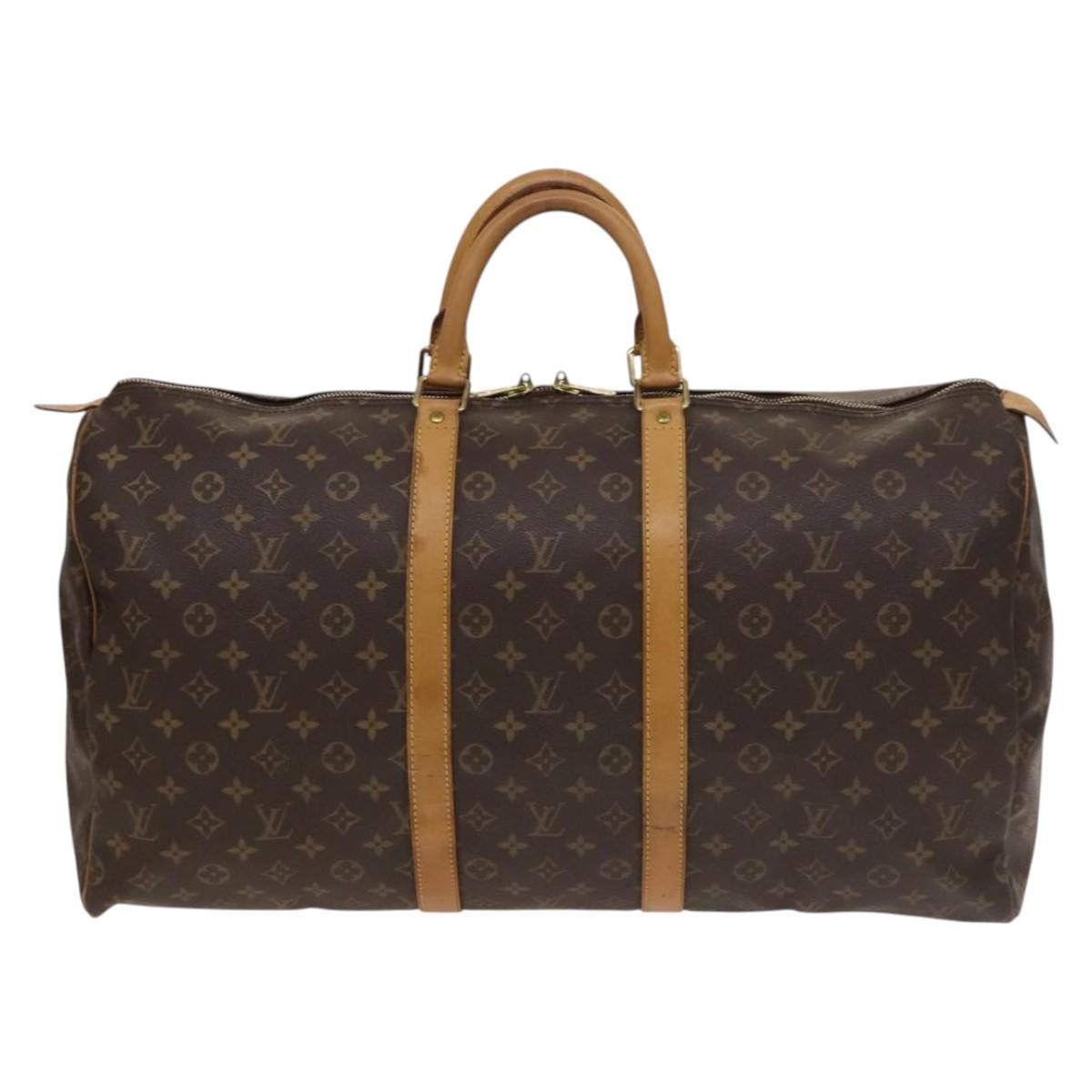 Louis Vuitton Keepall Monogram Canvas Brown Canvas Travel Bag Bag (Pre-Owned)