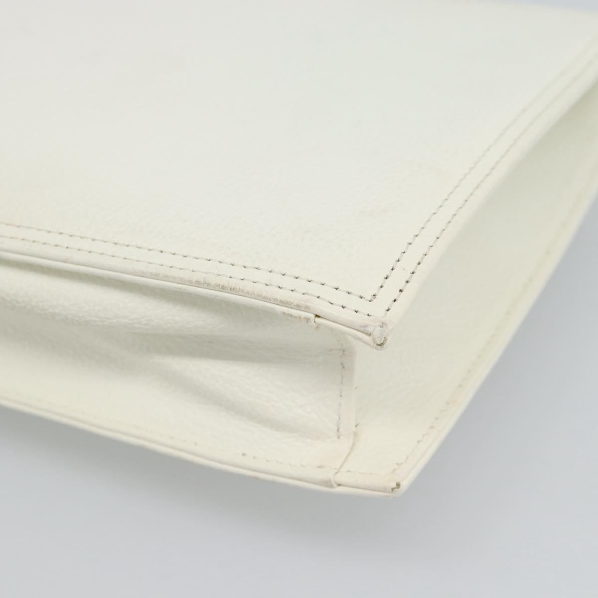Saint Laurent Vintage Leather White Leather Clutche & Pouche Bag (Pre-Owned)