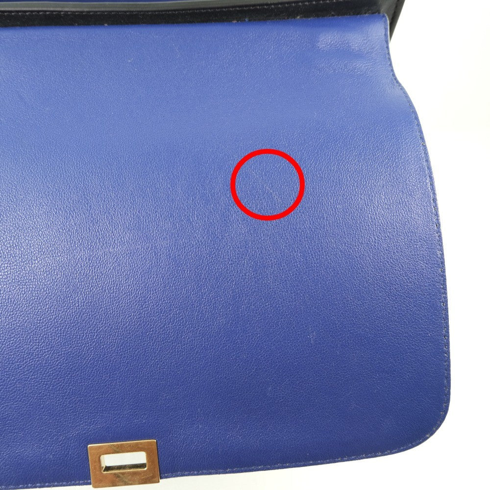 Celine Trapeze Leather With Suede Black Leather Bag (Pre-Owned)