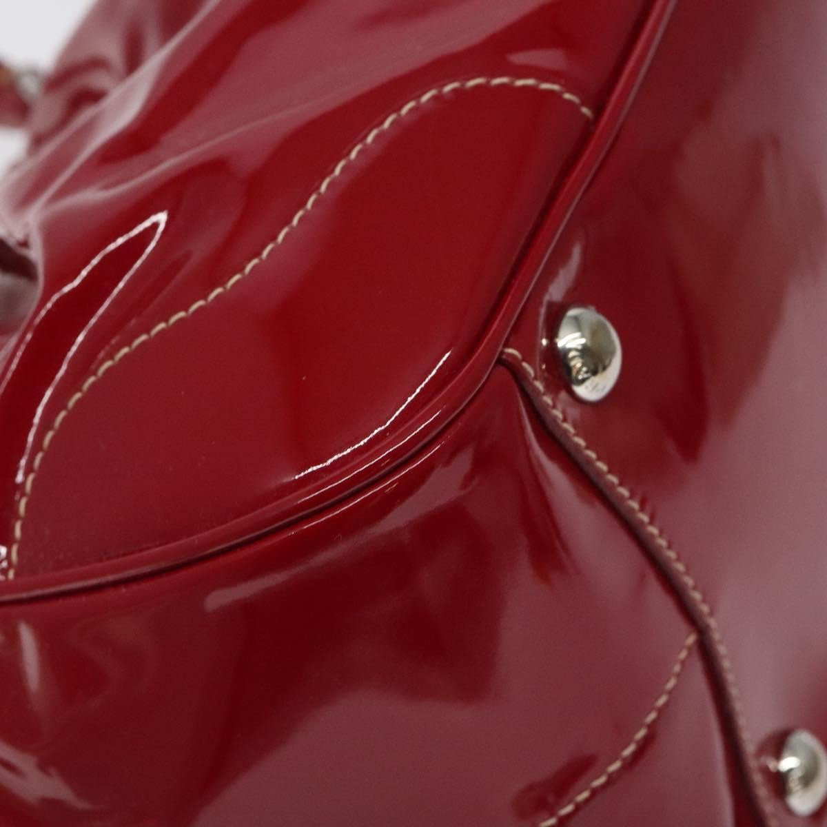 Prada Vintage Patent Leather Red Patent_Leather Handbag (Pre-Owned)