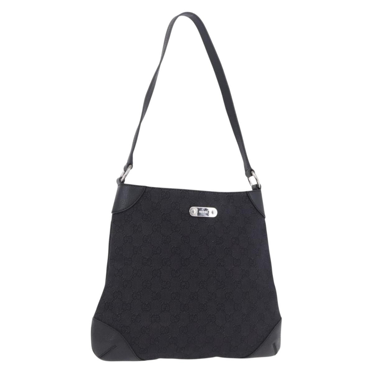 Gucci Original Messenger Gg Canvas And Leather Black Canvas Shoulder Bag Bag (Pre-Owned)