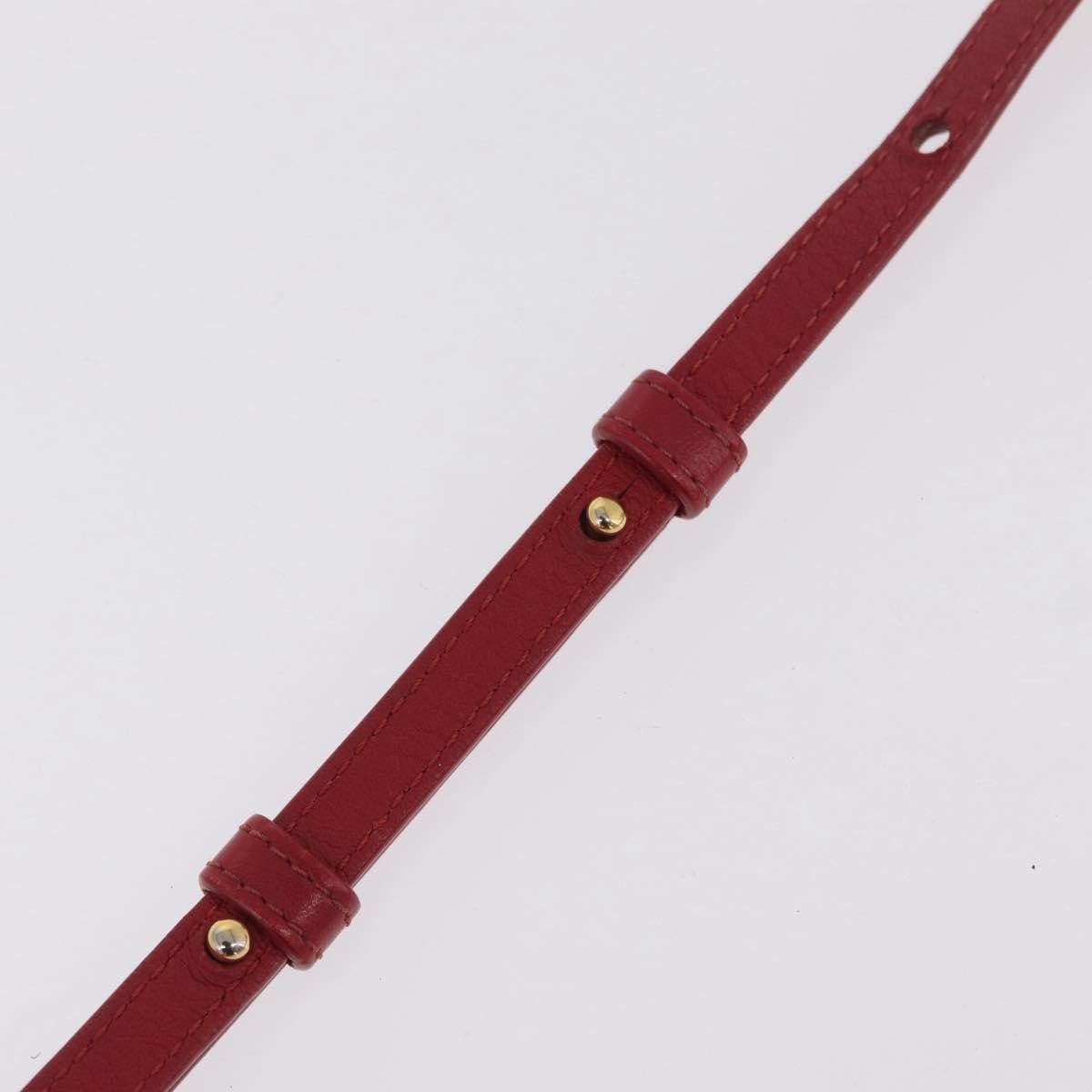 Celine Trio Leather Red Leather Crossbody Bag Bag (Pre-Owned)