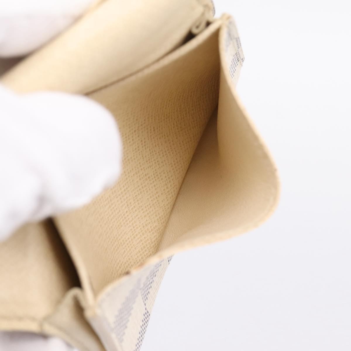 Louis Vuitton Envelope Business Card Holder Damier White Canvas Card Holders Accessory (Pre-Owned)