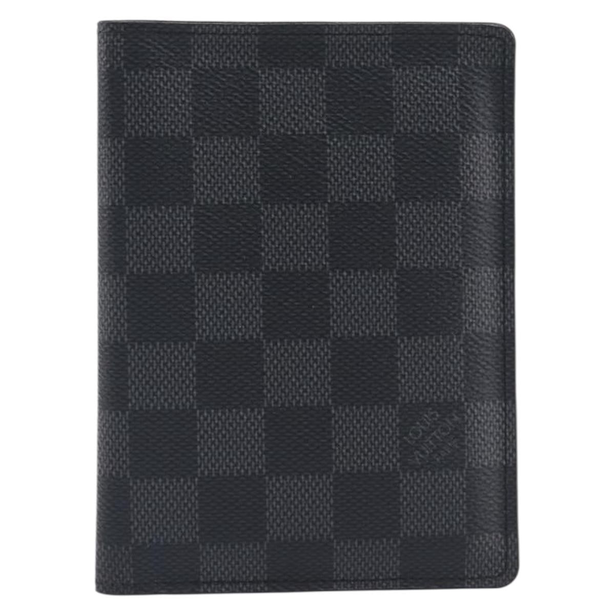 Louis Vuitton Passport Cover Damier Graphite Gray Canvas Briefcase Bag (Pre-Owned)