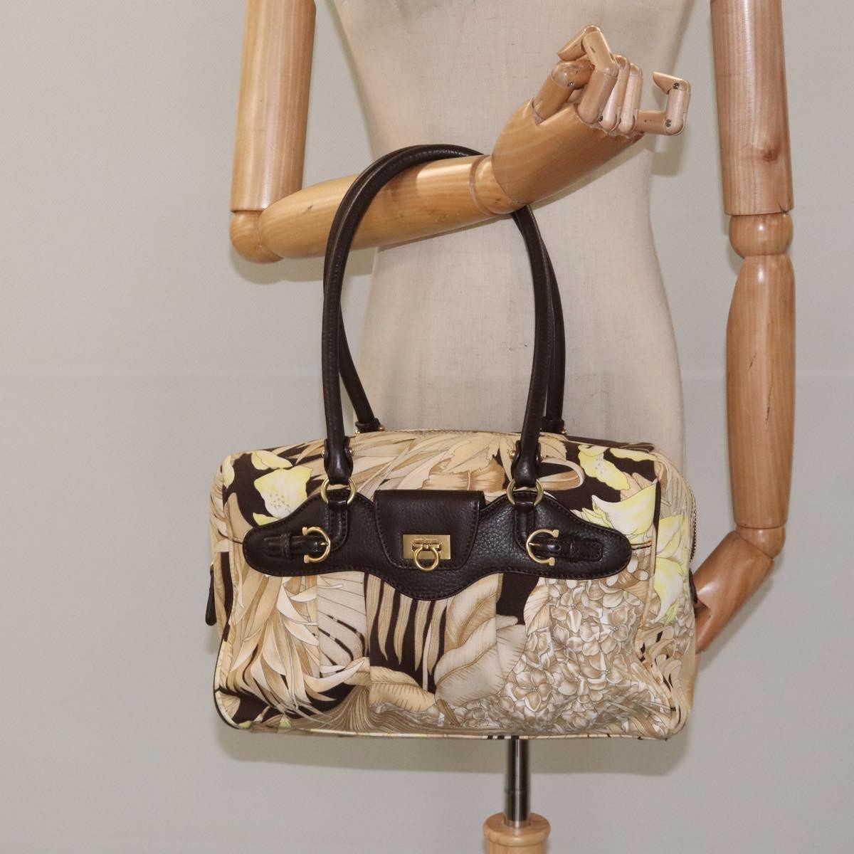 Salvatore Ferragamo Gancini Canvas Multicolour Canvas Shoulder Bag Bag (Pre-Owned)