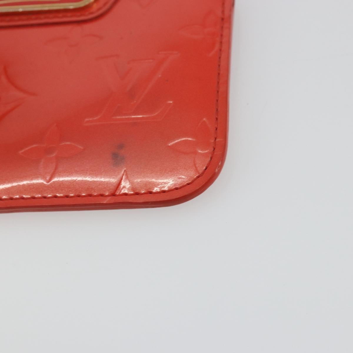 Louis Vuitton Pochette Clés Nm Monogram Vernis Patent Leather Orange Patent_Leather Wallets Accessory (Pre-Owned)