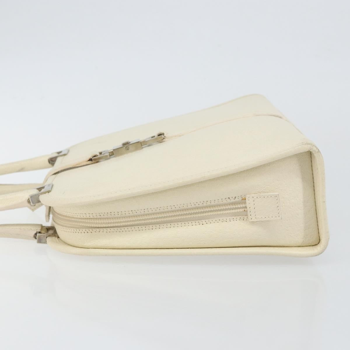 Gucci Jackie Leather White Leather Handbag (Pre-Owned)