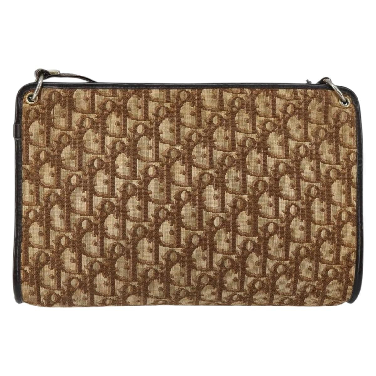 Christian Dior Vintage Trotter Diorissimo Canvas Brown Canvas Shoulder Bag Bag (Pre-Owned)
