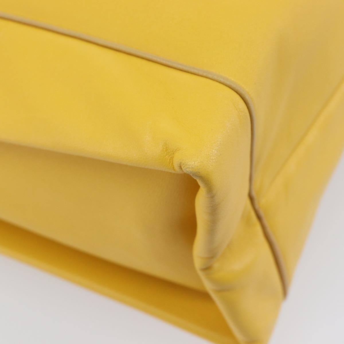 Loewe Shoulder Bag Leather Yellow Leather Shoulder Bag Bag (Pre-Owned)