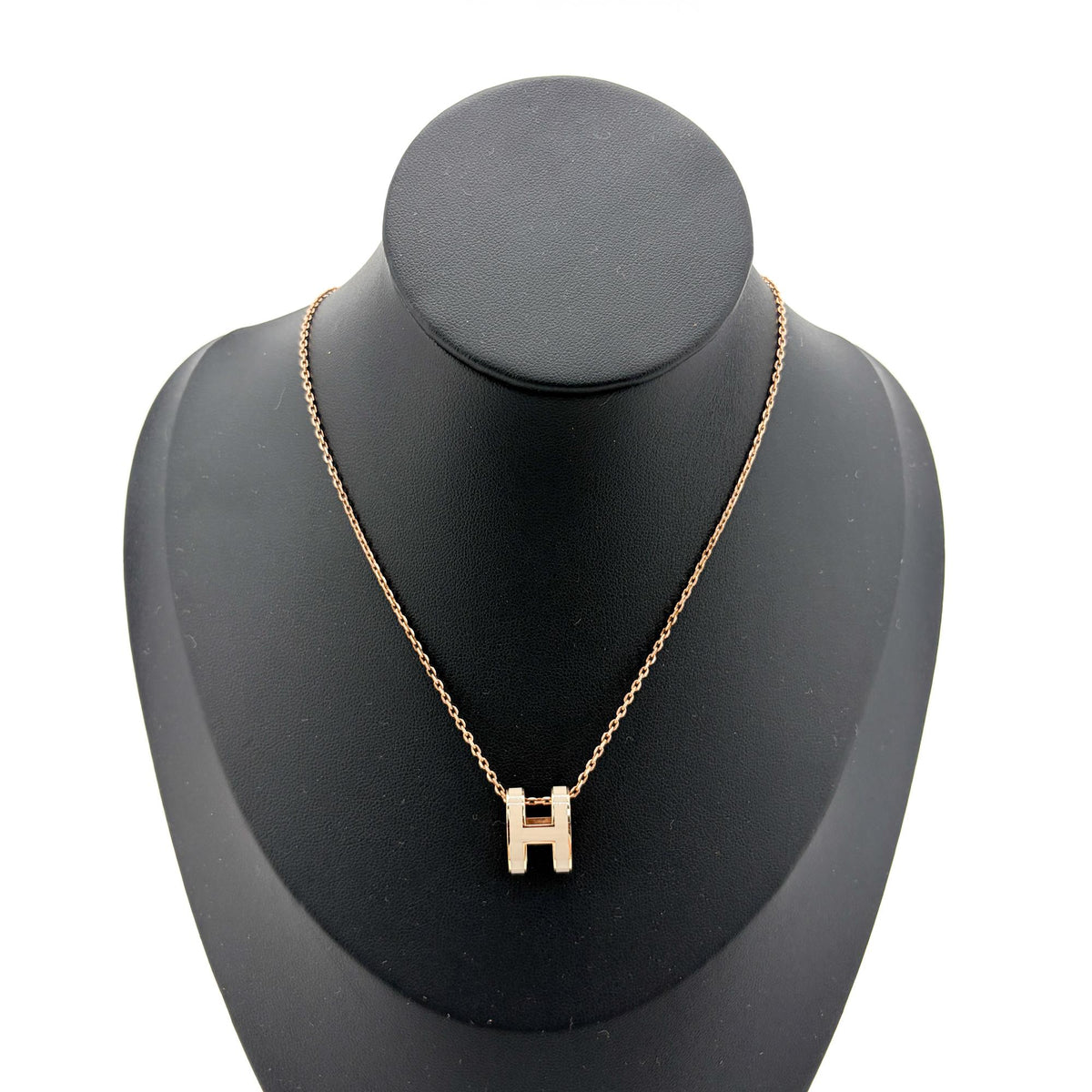Hermes Pop H Pendant Chain Metal And Enamel Beige Other Necklace Jewelry (Pre-Owned)
