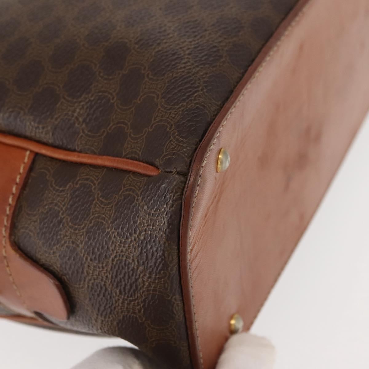 Celine Macadam Canvas Brown Canvas Handbag (Pre-Owned)