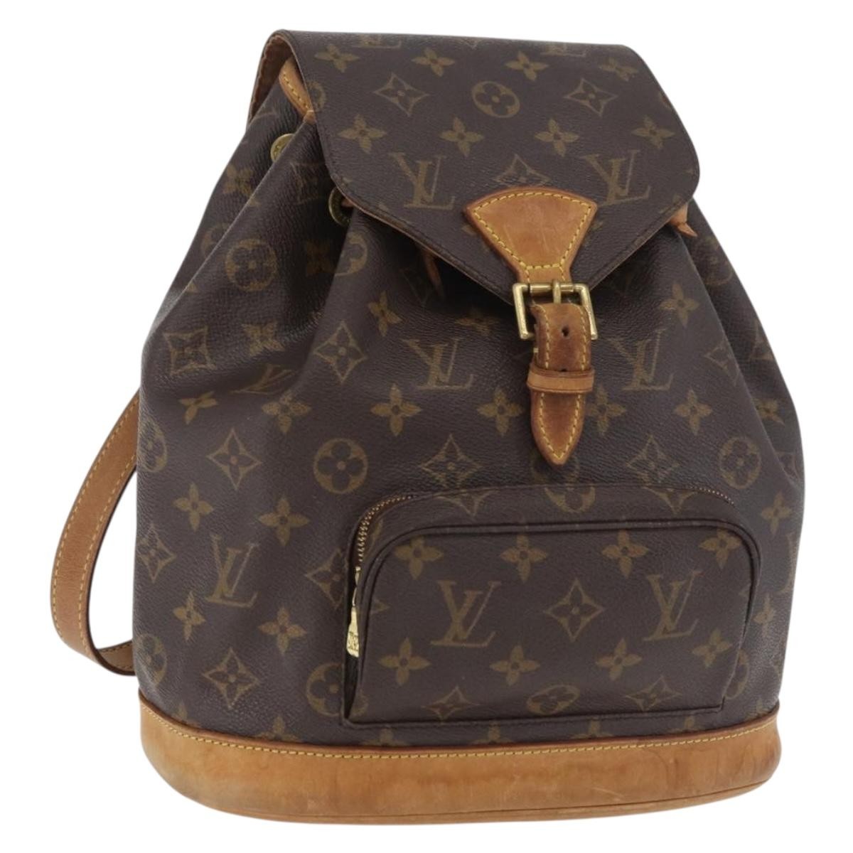 Louis Vuitton Vintage Montsouris Monogram Canvas Brown Canvas Backpack Bag (Pre-Owned)