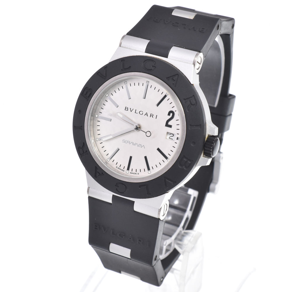 Bvlgari Aluminum Chronograph Automatic Aluminum With Titanium And Rubber Watch (Pre-Owned)