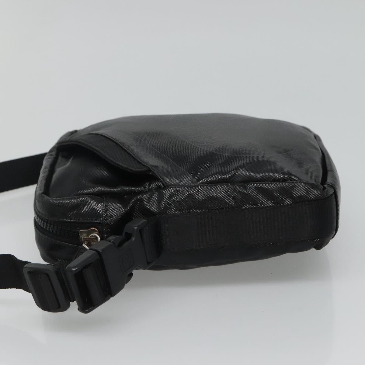 Chanel Sport Line Messenger Coated Canvas Black Canvas Shoulder Bag Bag (Pre-Owned)