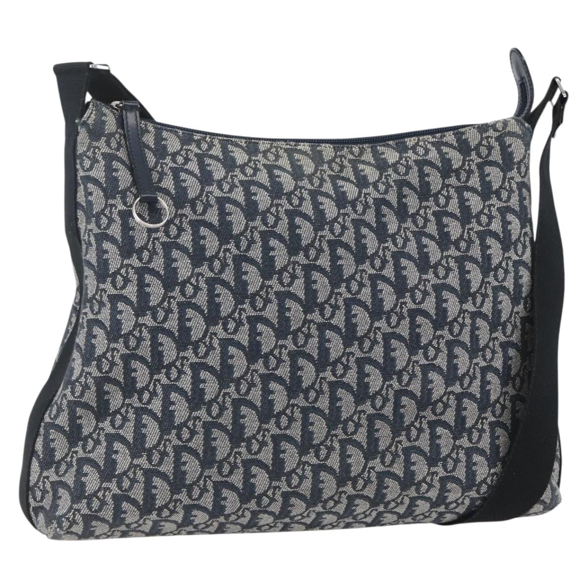 Christian Dior Vintage Trotter Canvas Navy Canvas Shoulder Bag Bag (Pre-Owned)