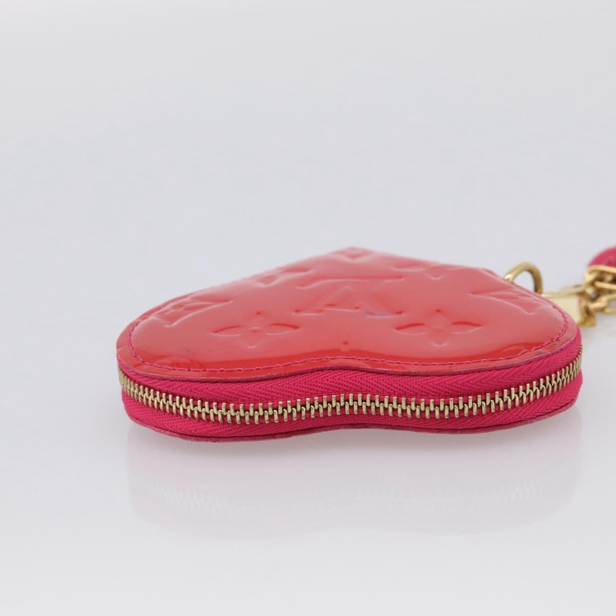 Louis Vuitton Heart Coin Purse Monogram Vernis Pink Patent_Leather Clutche & Pouche Bag (Pre-Owned)