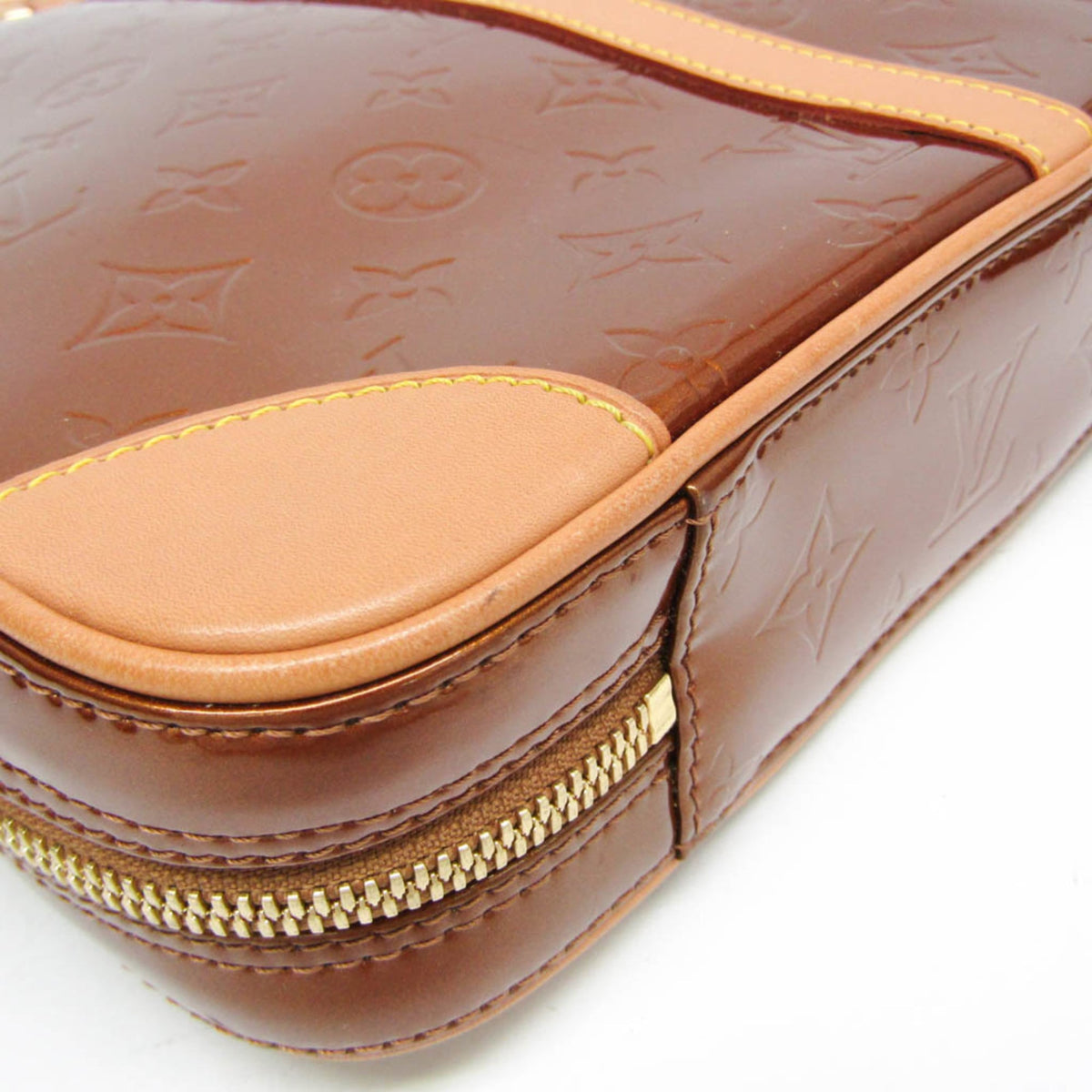 Louis Vuitton Vandam Monogram Vernis Brown Patent_Leather Handbag (Pre-Owned)