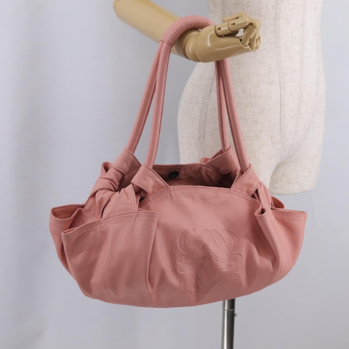 Loewe Aire Leather Pink Leather Shoulder Bag Bag (Pre-Owned)