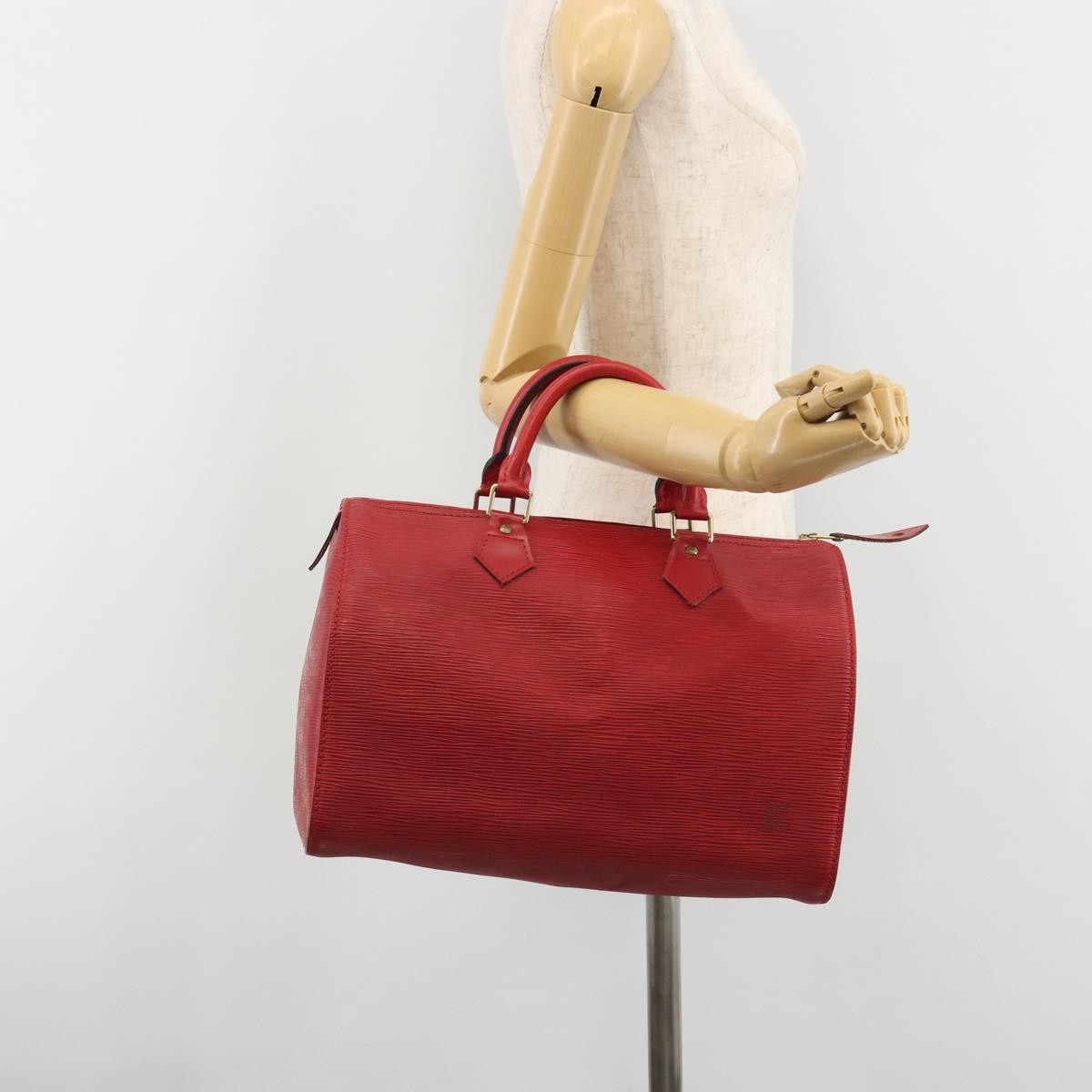 Louis Vuitton Speedy Epi Leather Red Leather Handbag (Pre-Owned)