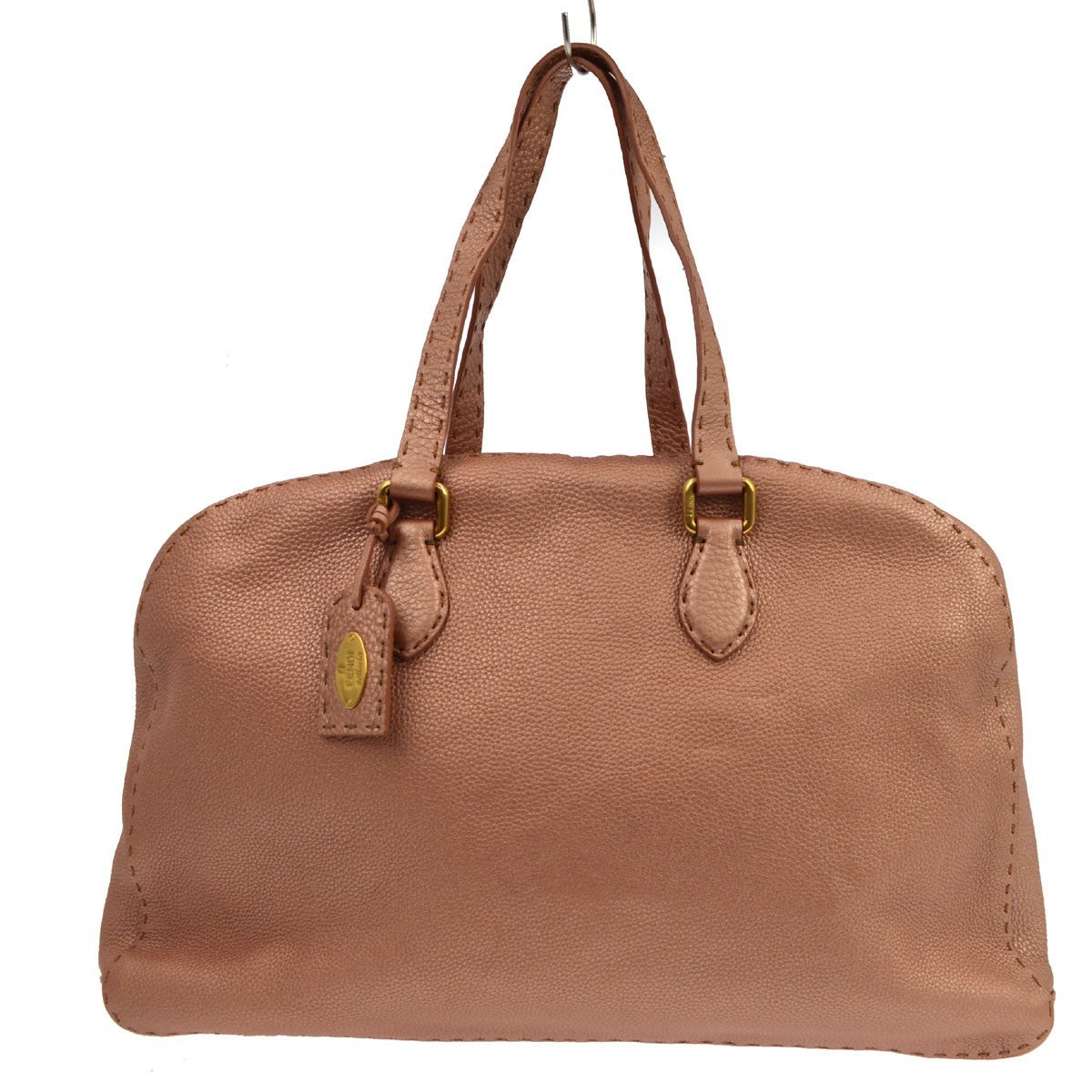 Fendi Selleria Handle Leather Pink Leather Handbag (Pre-Owned)