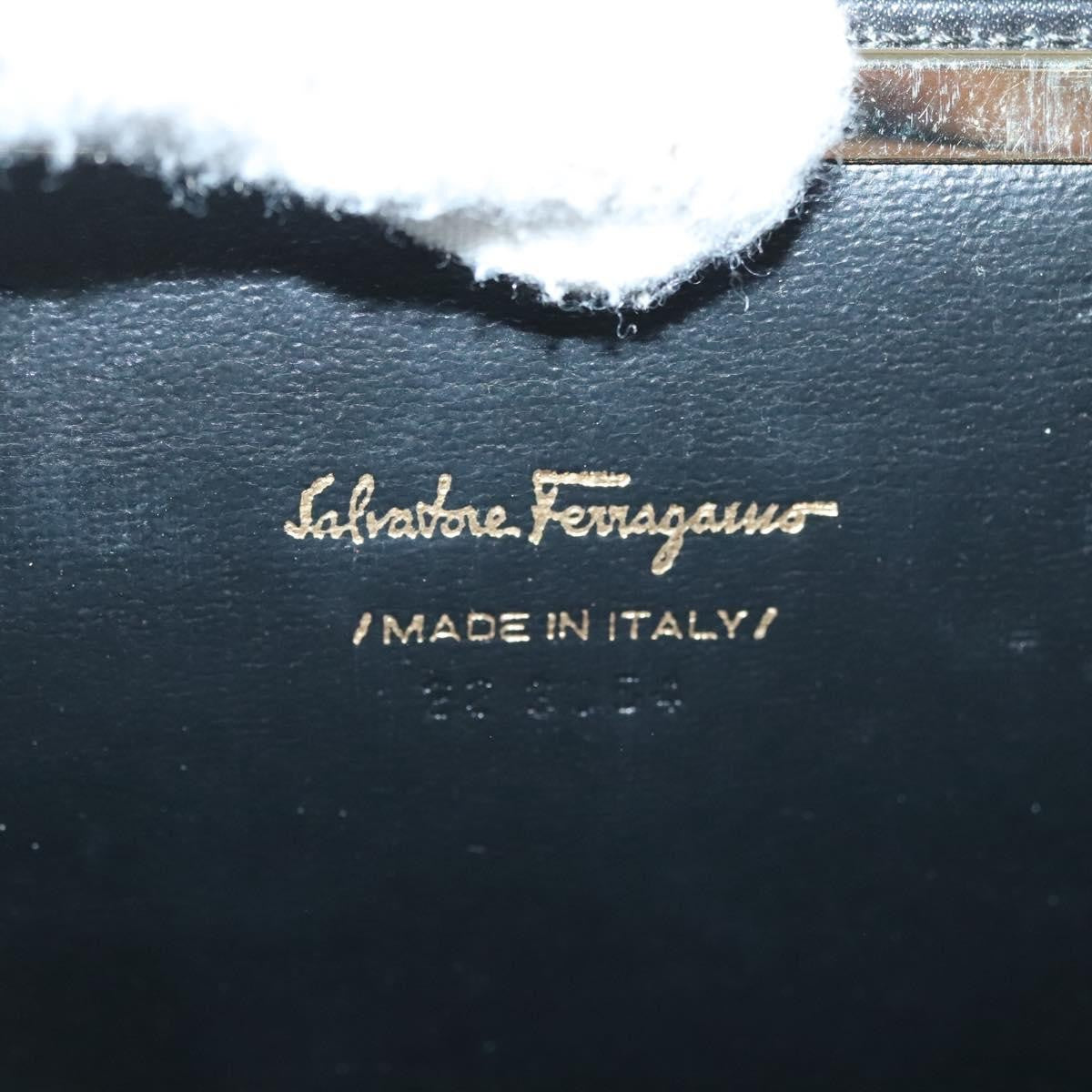 Salvatore Ferragamo Vala Leather Black Leather Shoulder Bag Bag (Pre-Owned)