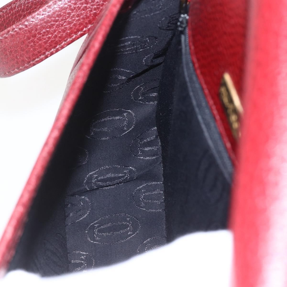 Cartier Must De Cartier Leather Burgundy Leather Shoulder Bag Bag (Pre-Owned)