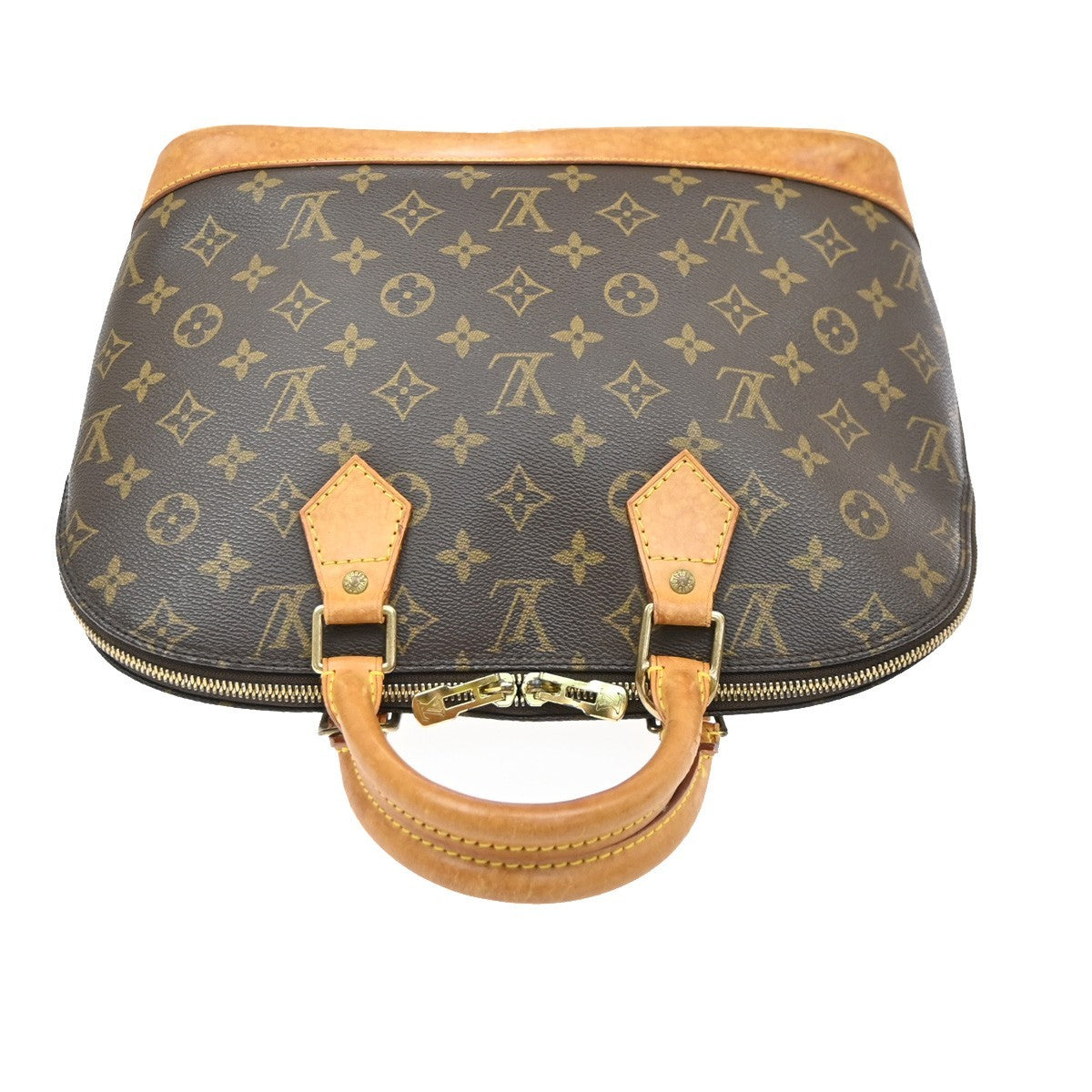 Louis Vuitton Alma Monogram Brown Canvas Handbag (Pre-Owned)