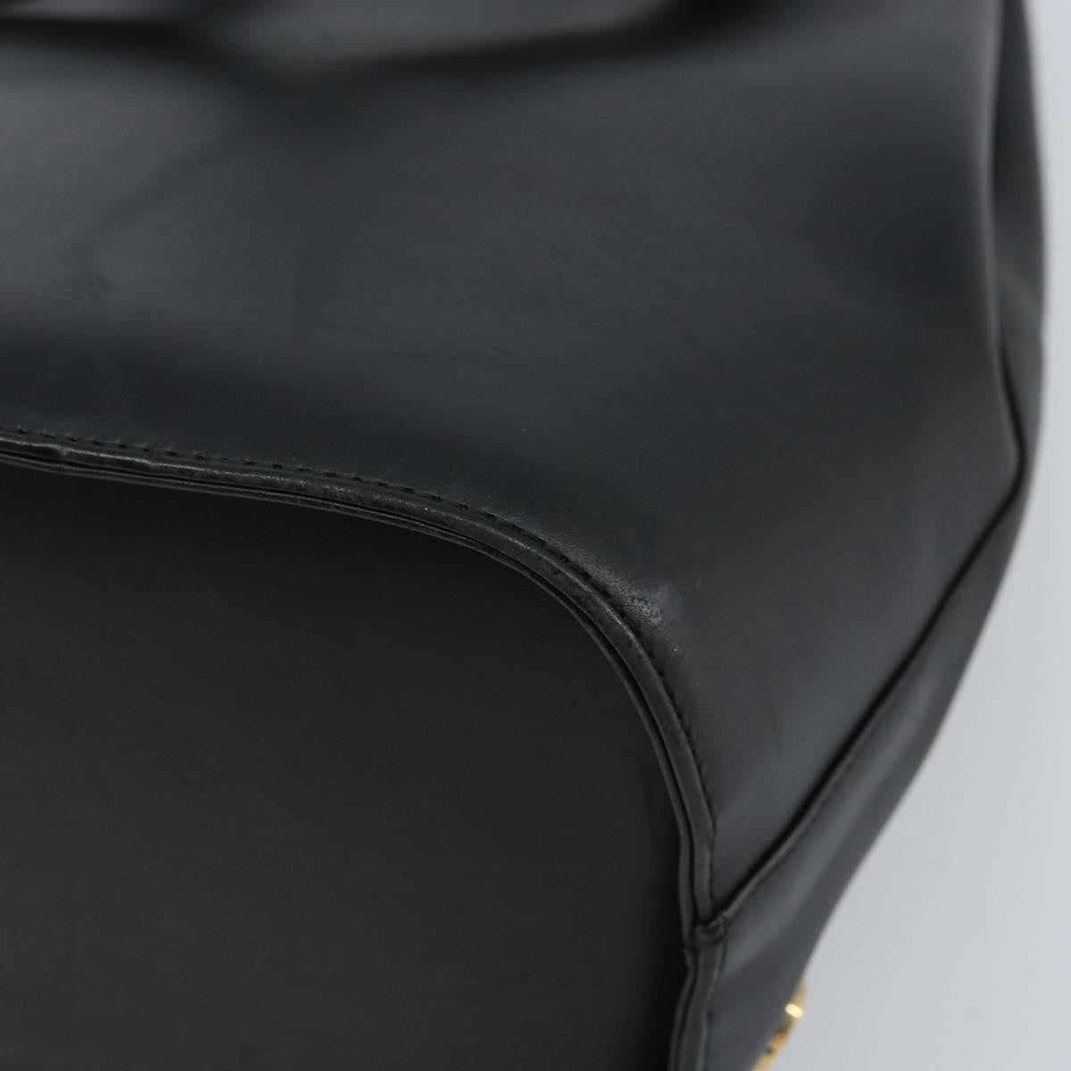Salvatore Ferragamo Vintage Leather Black Leather Tote Bag Bag (Pre-Owned)