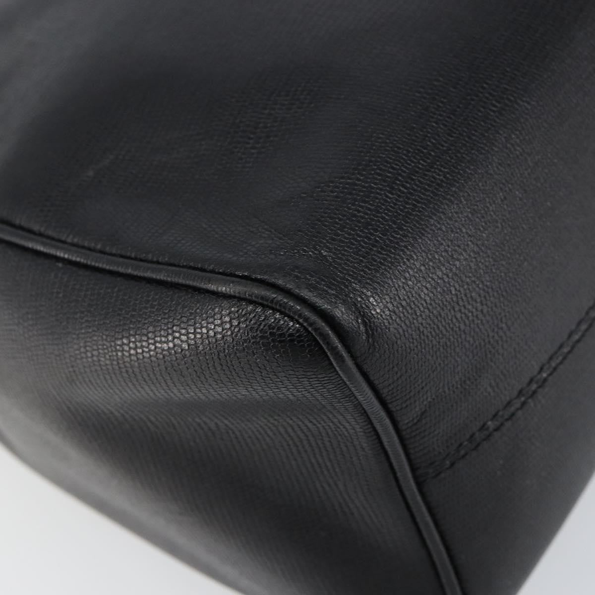 Celine Circle Logo Leather Black Leather Shoulder Bag Bag (Pre-Owned)
