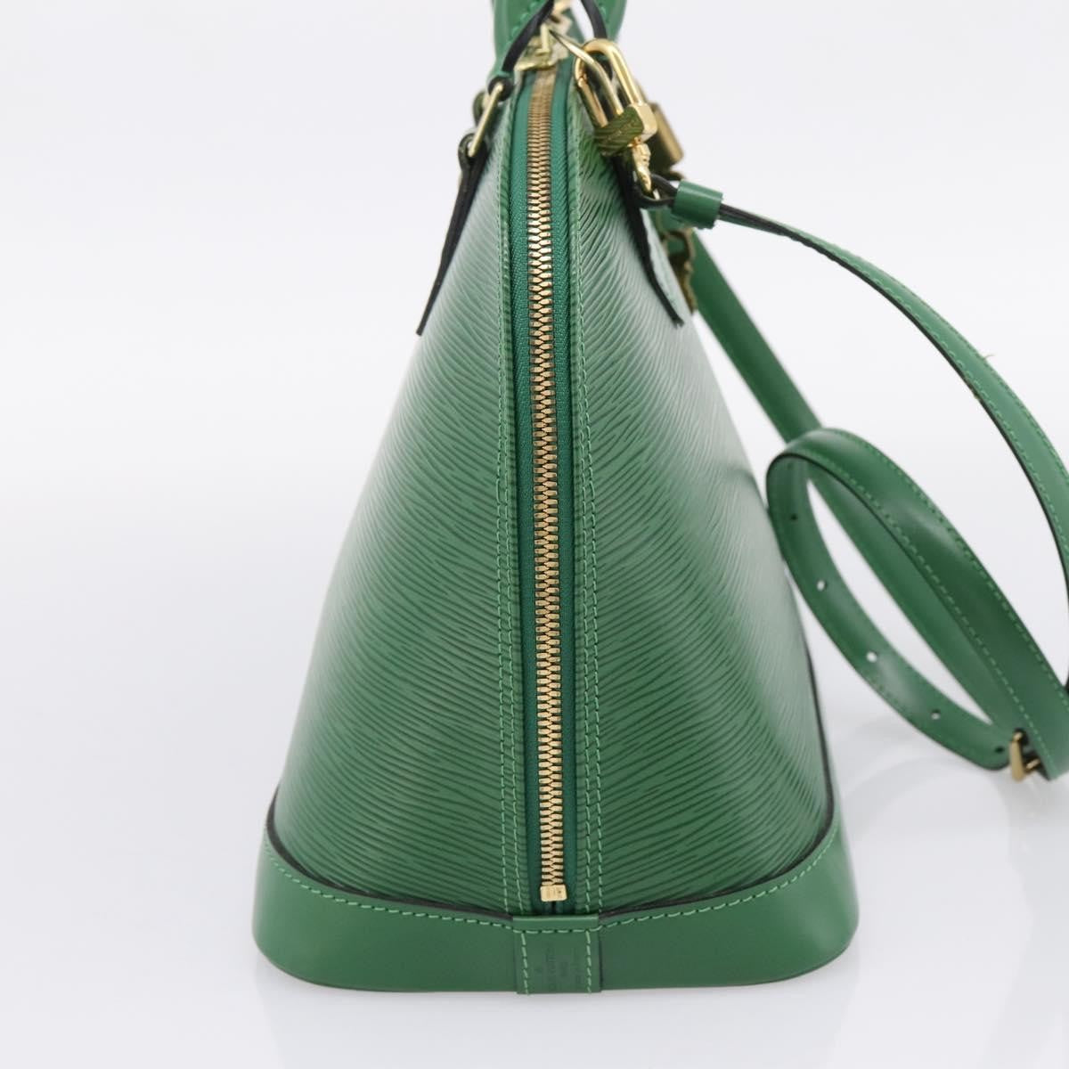 Louis Vuitton Alma Epi Leather Green Leather Handbag (Pre-Owned)