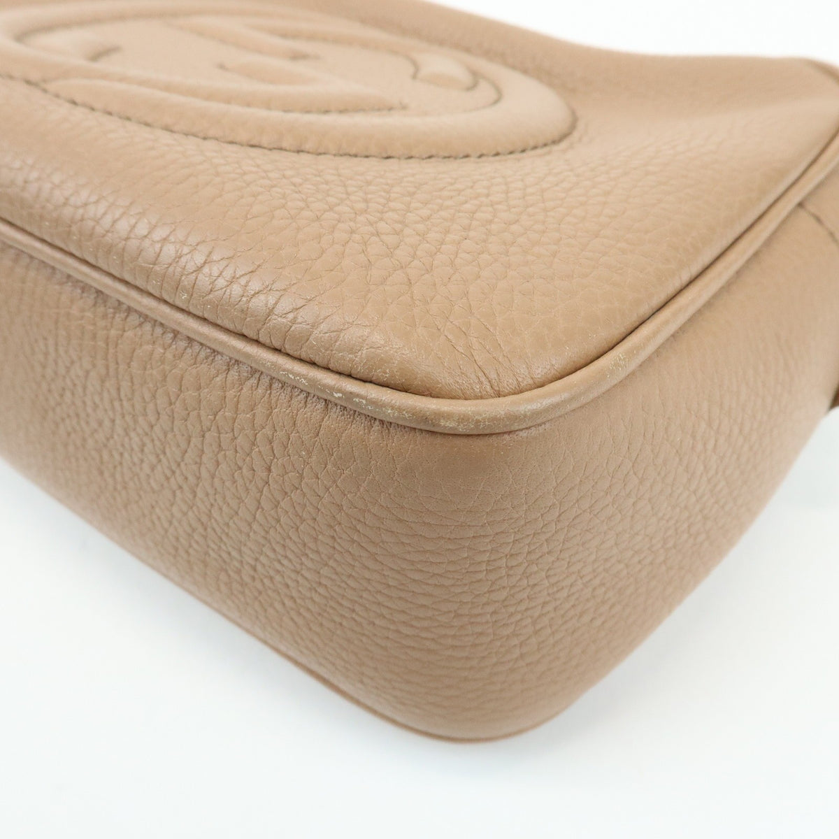 Gucci Soho Disco Leather Beige Leather Crossbody Bag Bag (Pre-Owned)
