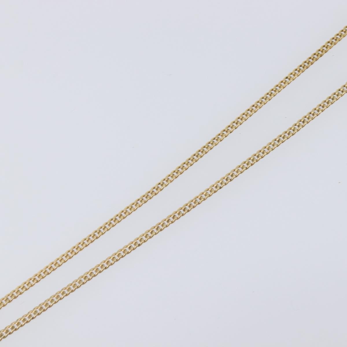 Christian Dior Cd Cube Charms Pendant Metal With Crystals Gold Metal Necklace Jewelry (Pre-Owned)