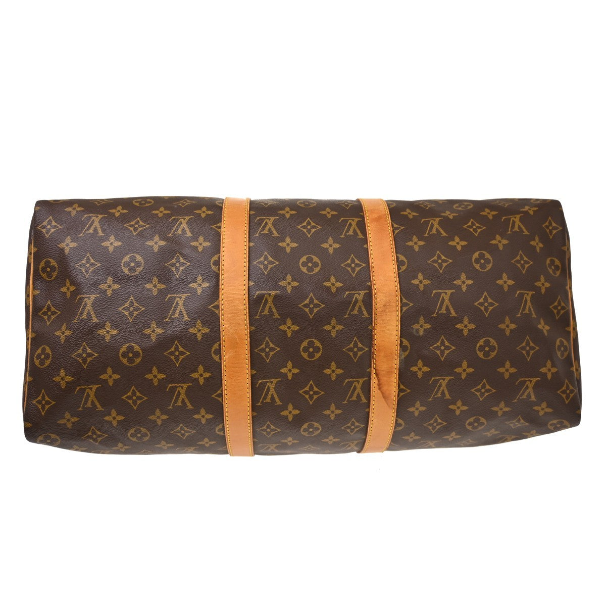 Louis Vuitton Keepall Canvas Brown Canvas Travel Bag Bag (Pre-Owned)